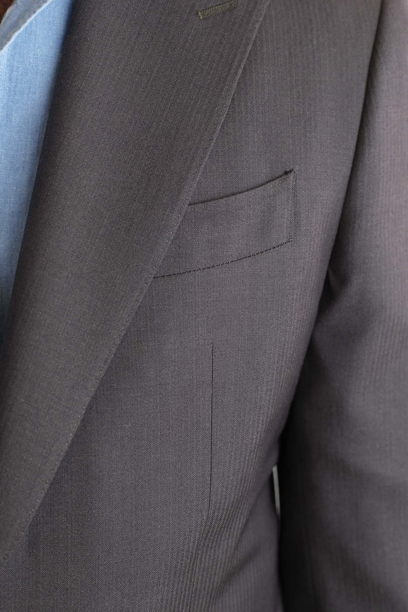 CANALI Abito Spigato Fresco Lana Testa di Moro