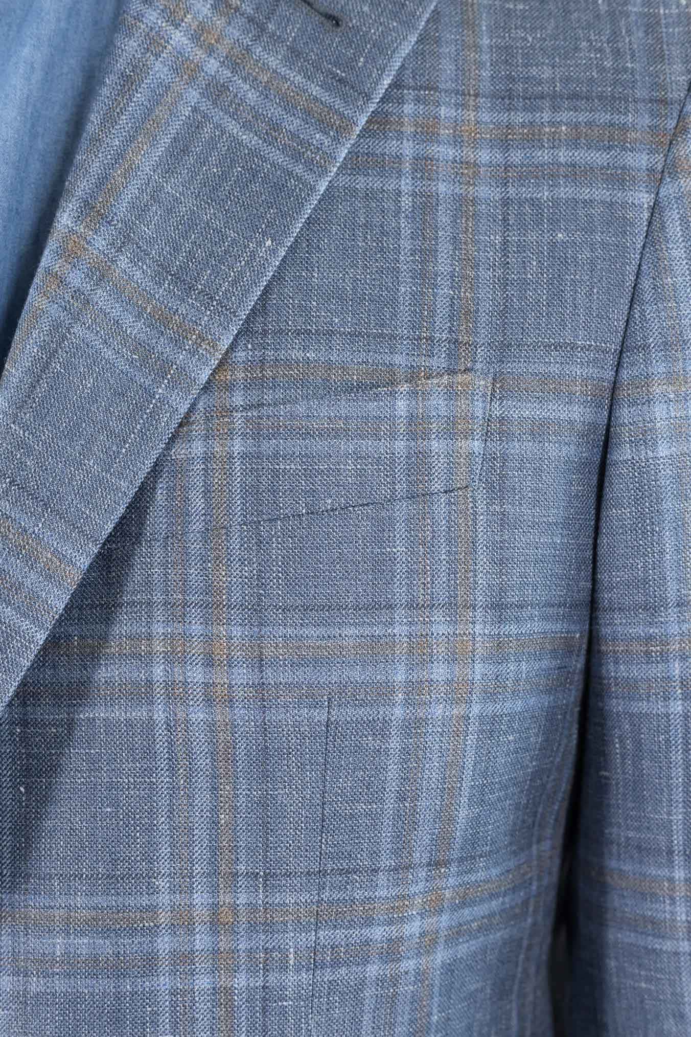 CANALI Giacca "Kei" Principe di Galles Azzurro