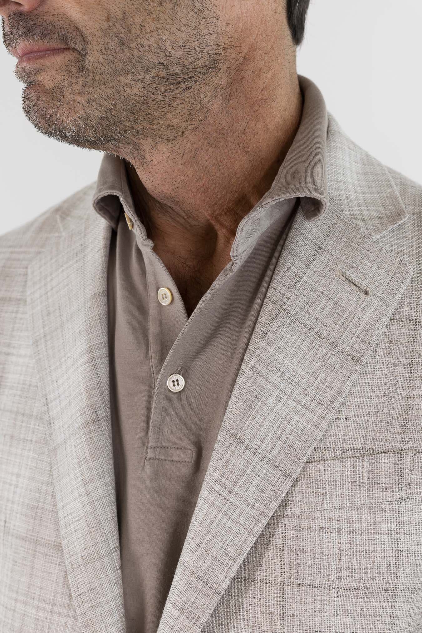 CANALI Giacca "Kei" Principe di Galles Beige