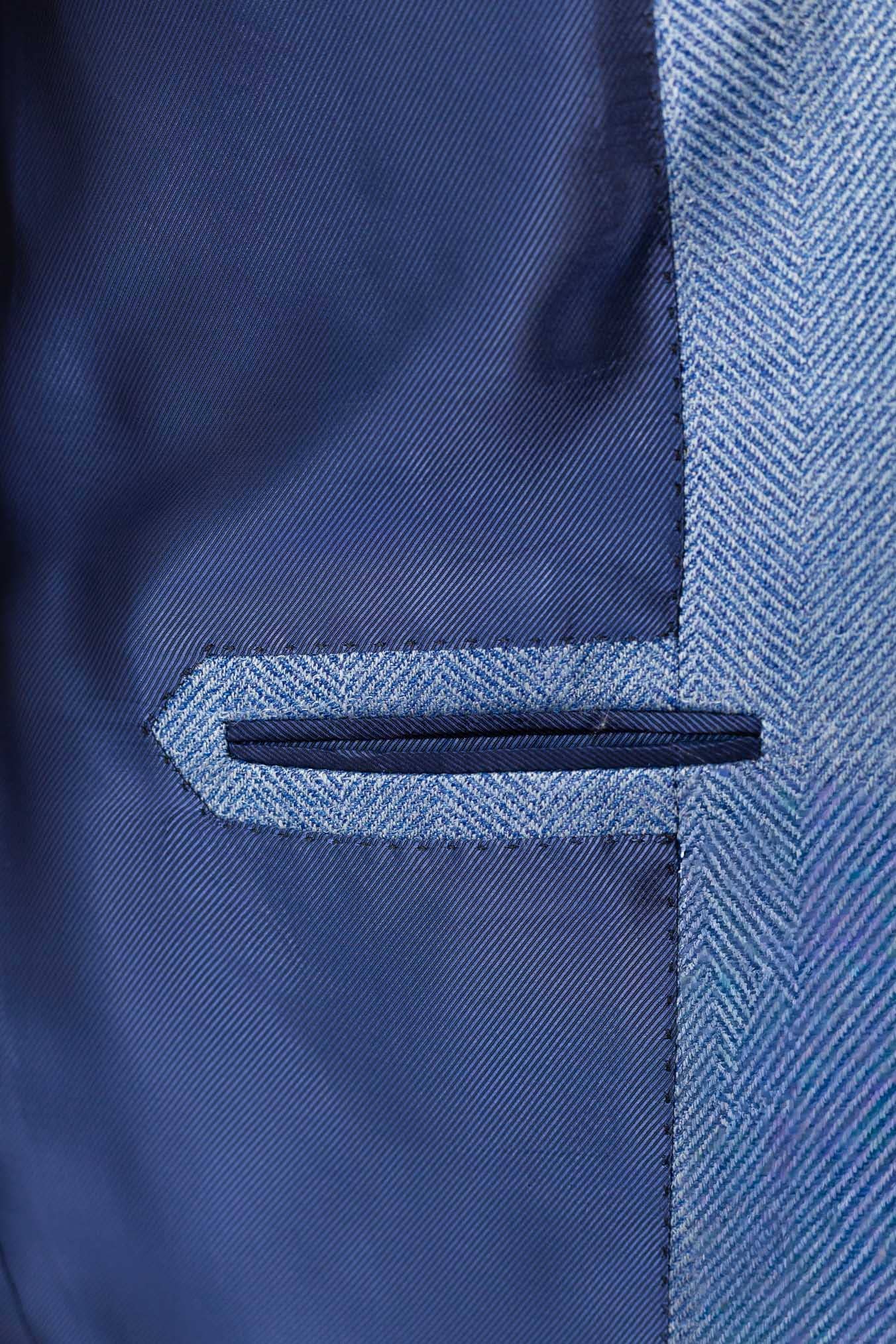 CESARE ATTOLINI Giacca Spigata Azzurra