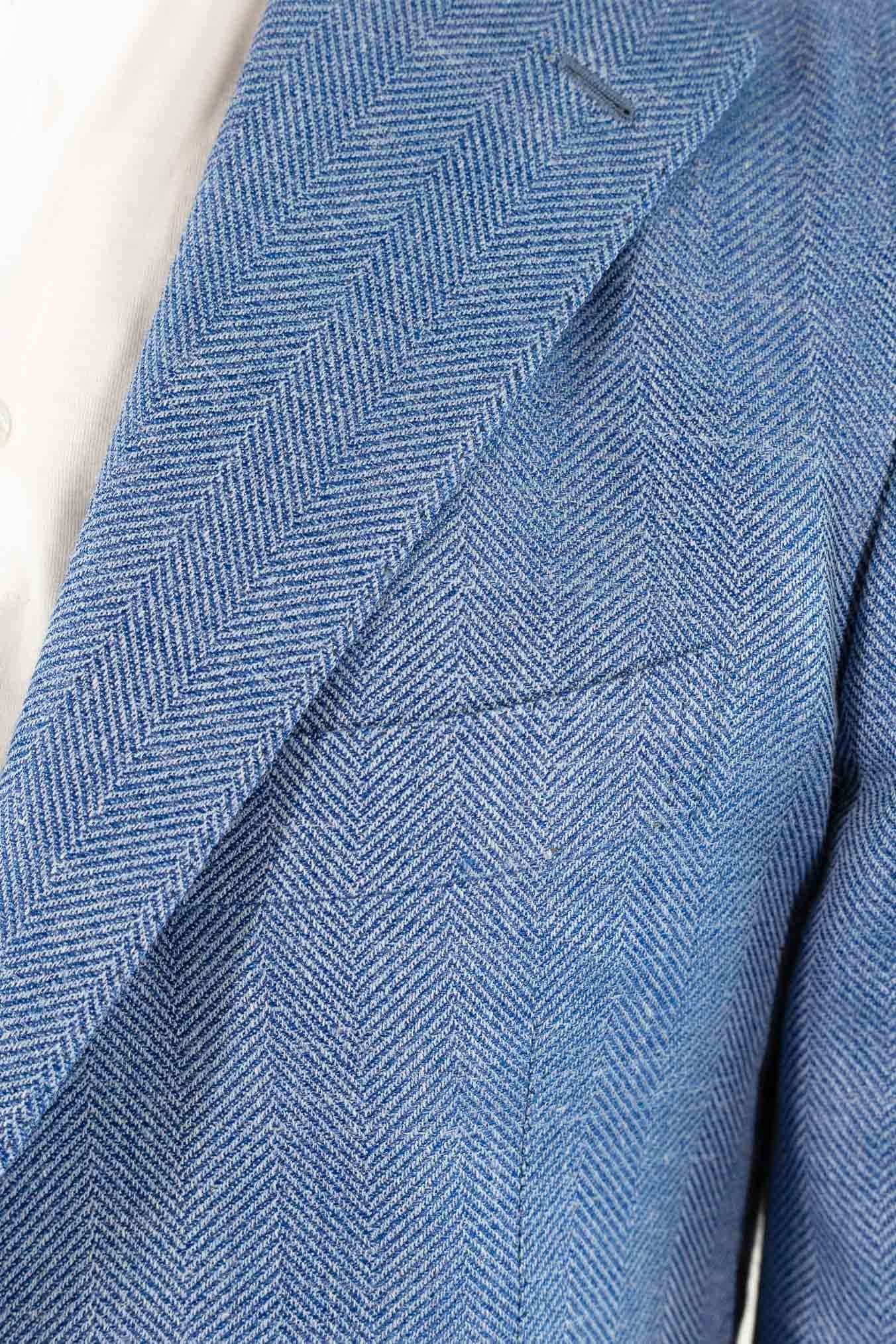 CESARE ATTOLINI Giacca Spigata Azzurra