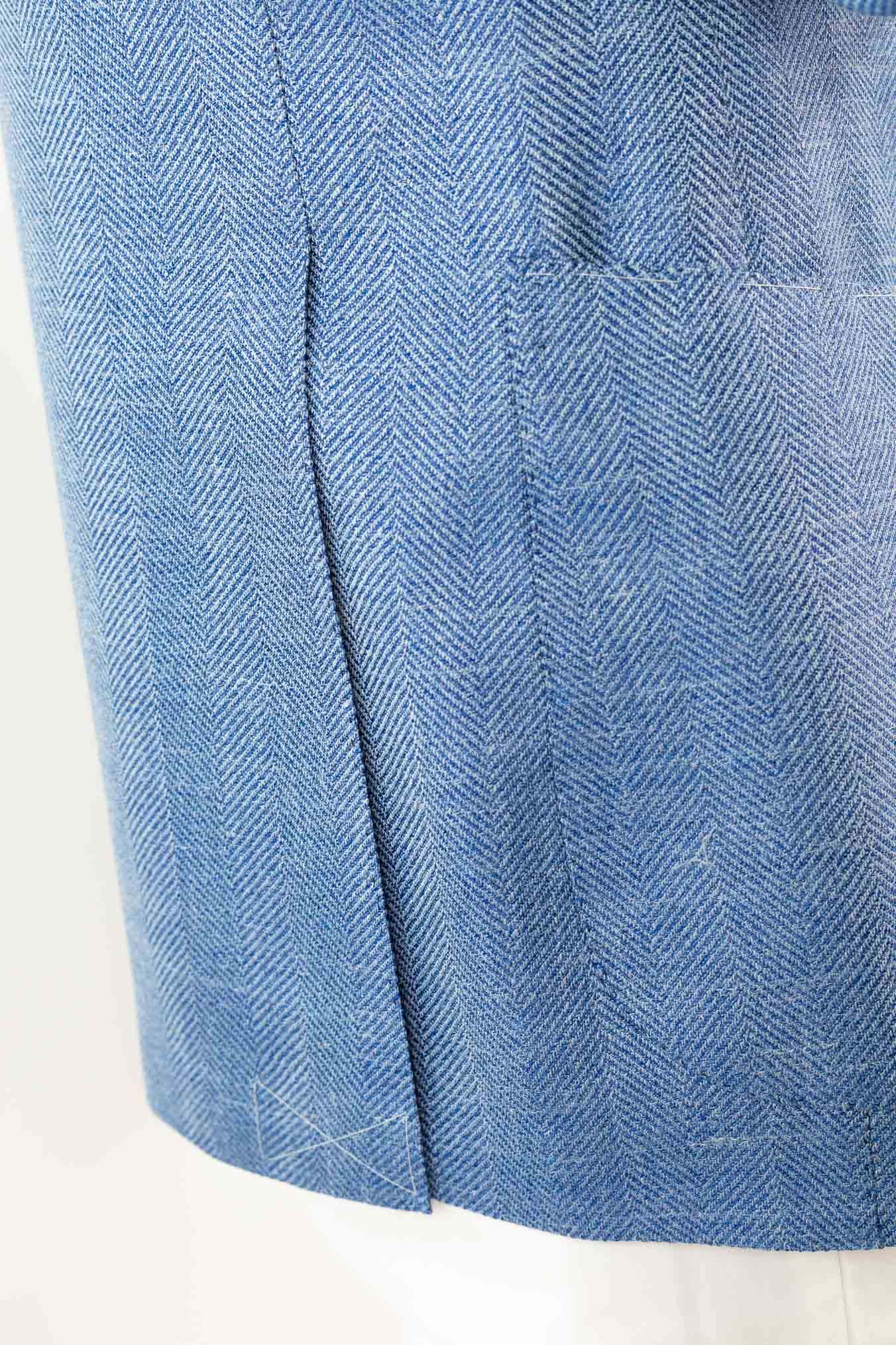 CESARE ATTOLINI Giacca Spigata Azzurra