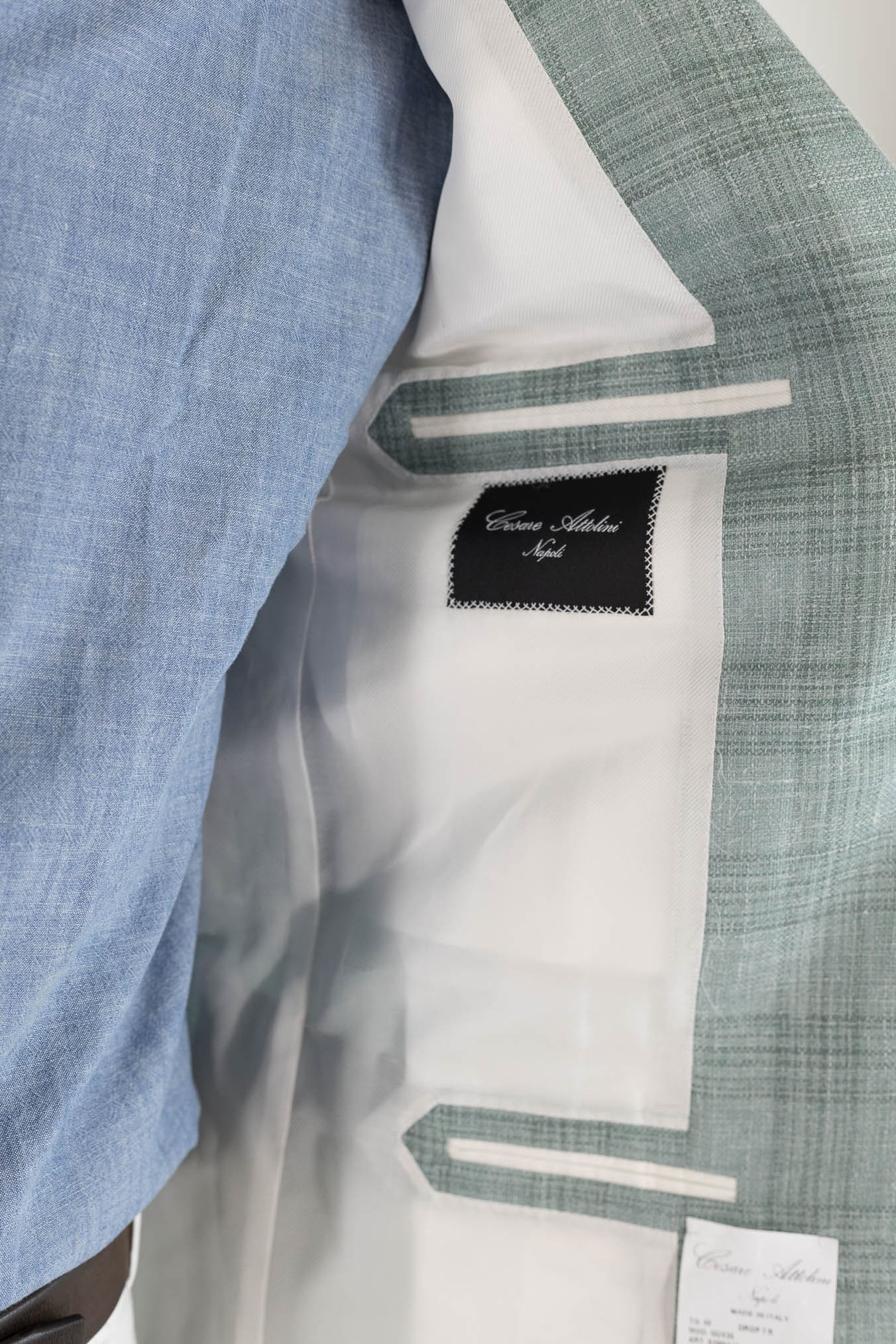 CESARE ATTOLINI Giacca Principe di Galles Verde