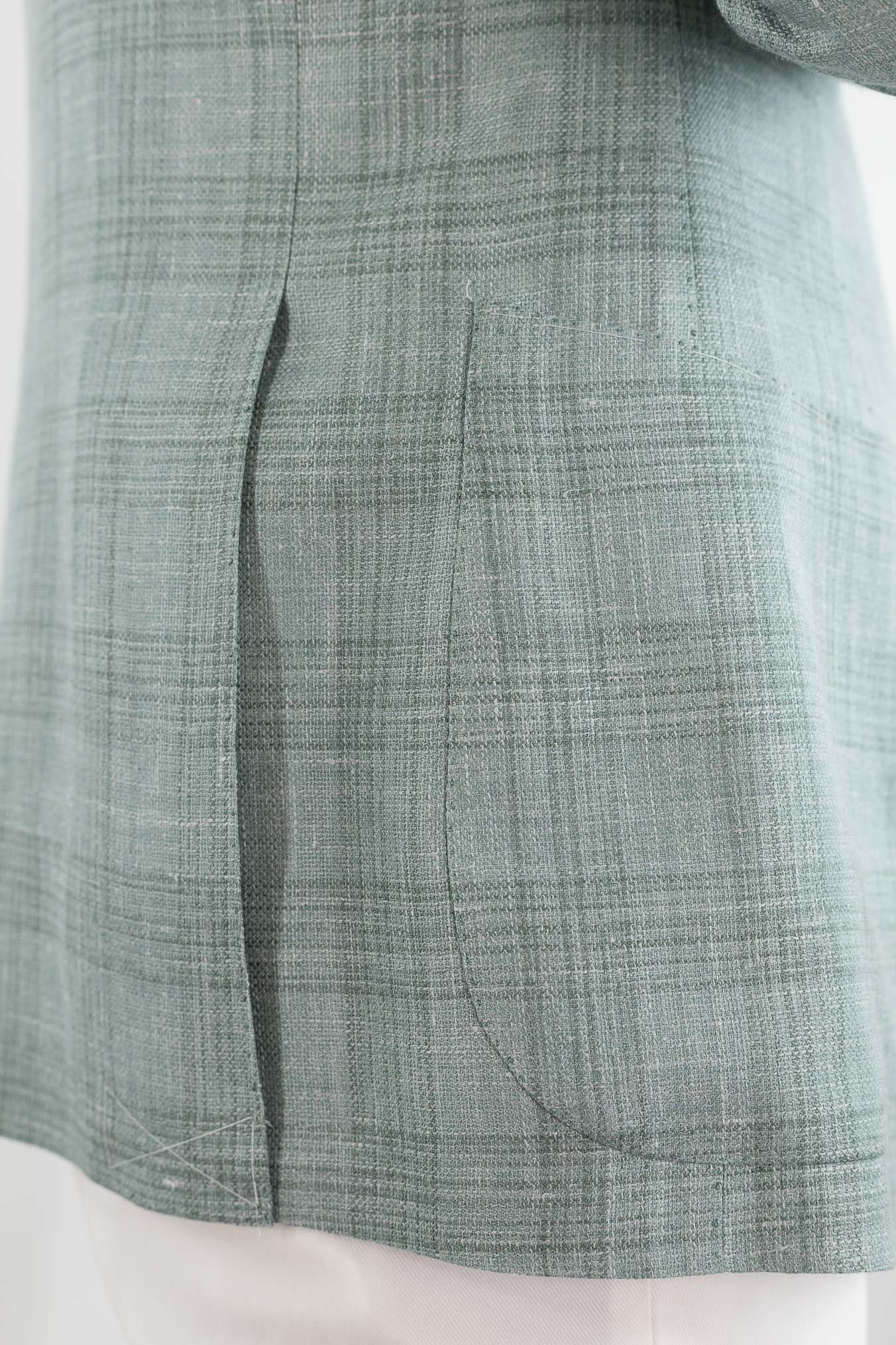 CESARE ATTOLINI Giacca Principe di Galles Verde