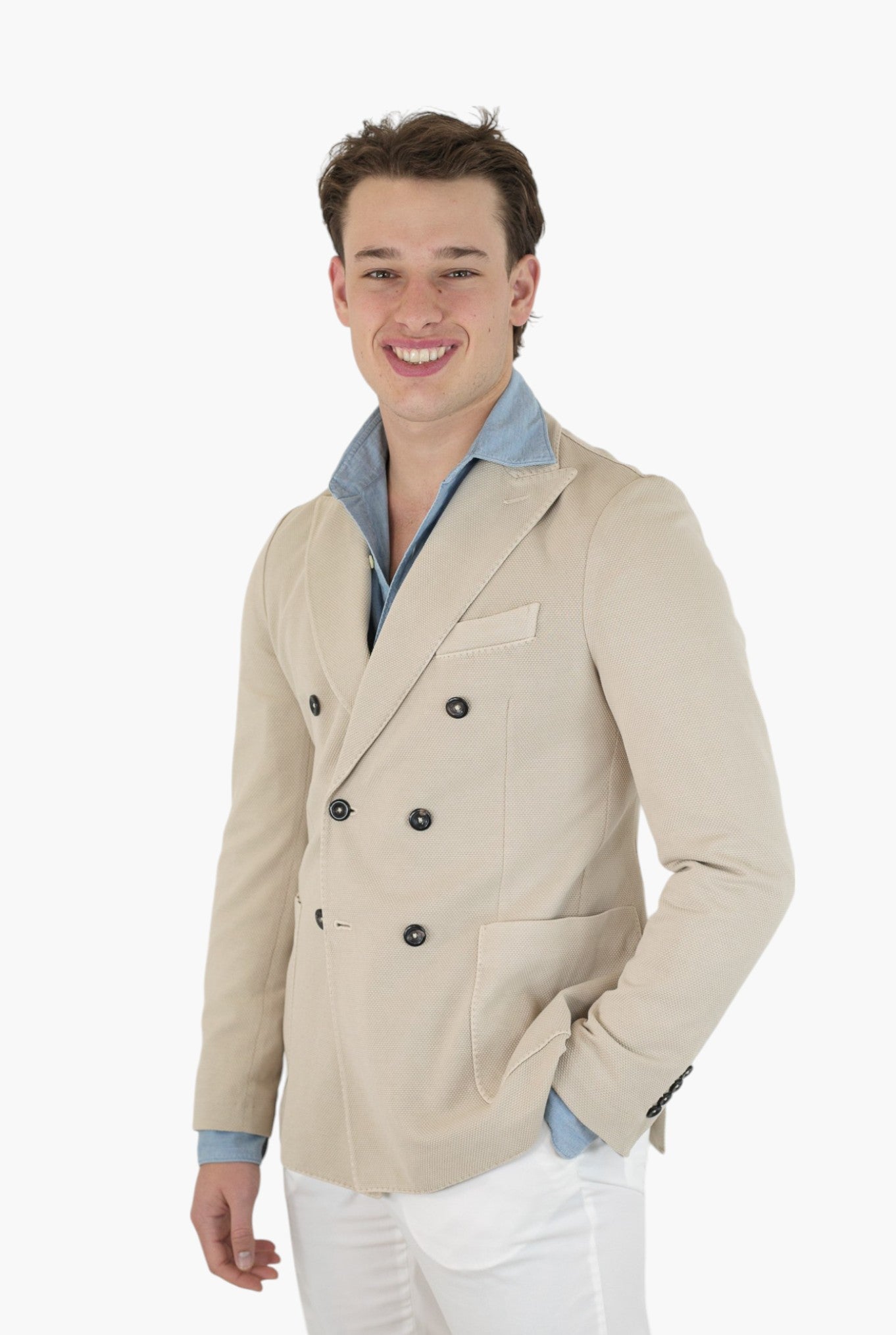 CIRCOLO 1901 Giacca Doppiopetto Jersey Cotone Oxford