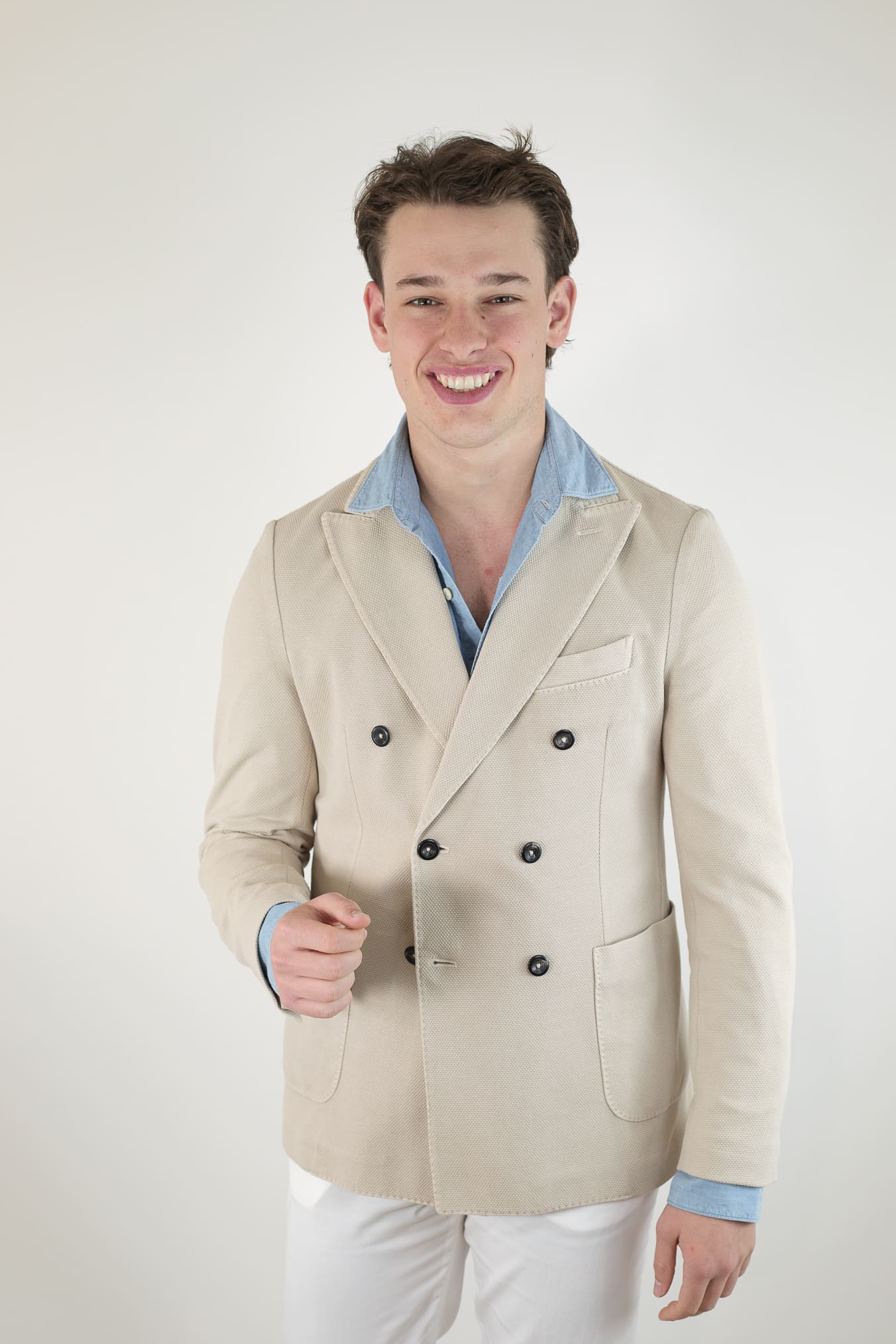 CIRCOLO 1901 Giacca Doppiopetto Jersey Cotone Oxford