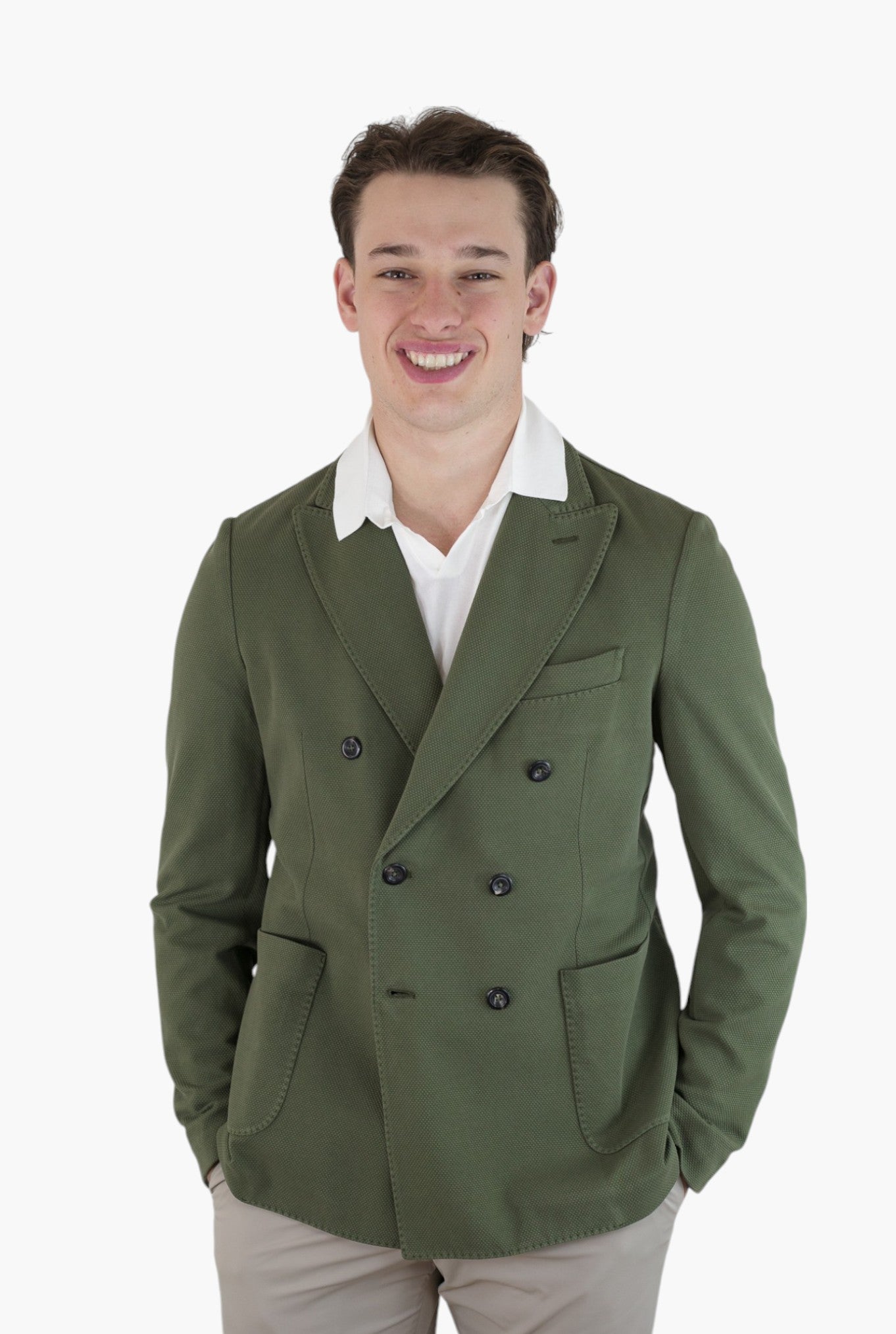 CIRCOLO 1901 Giacca Doppiopetto Jersey Cotone Oxford