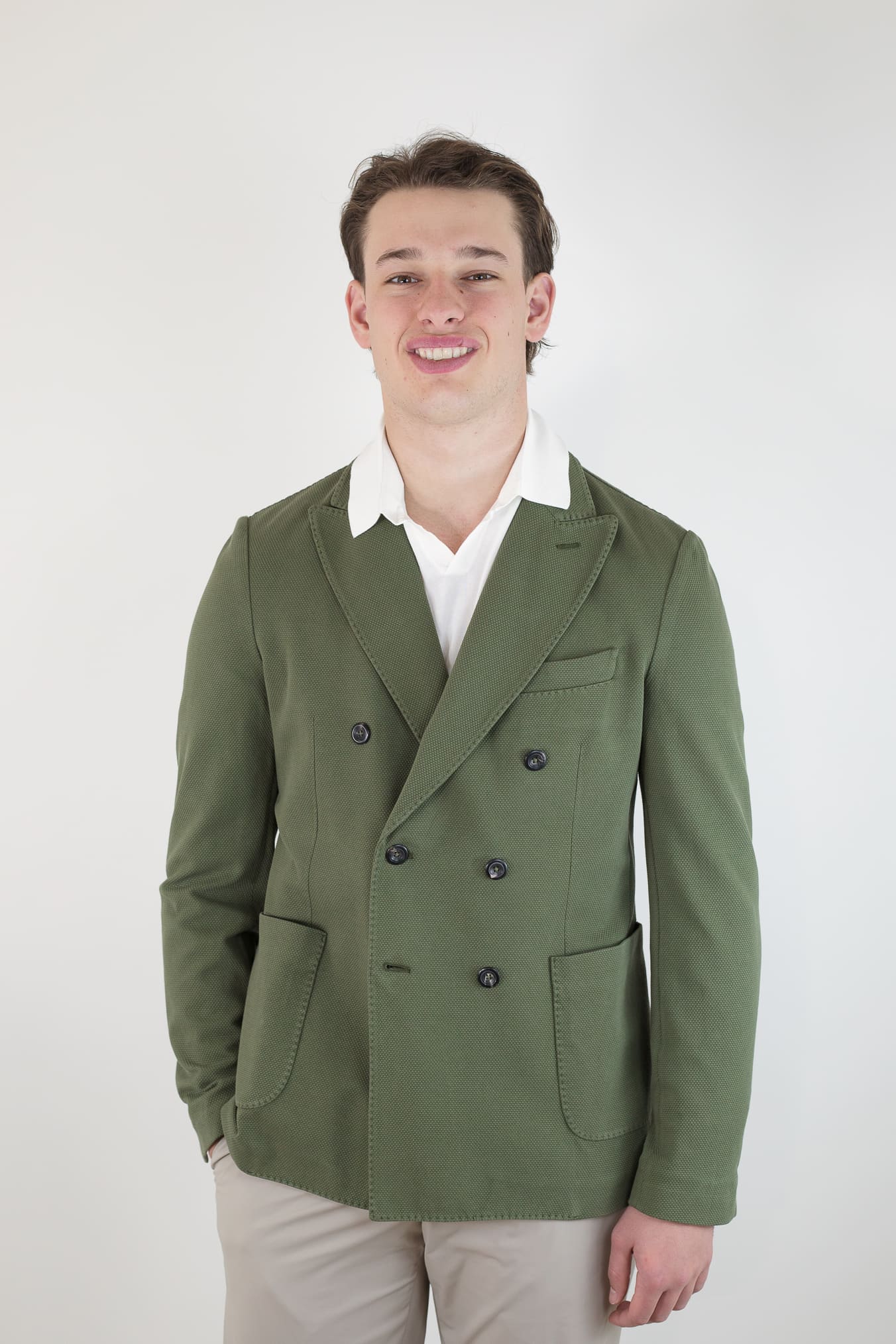 CIRCOLO 1901 Giacca Doppiopetto Jersey Cotone Oxford