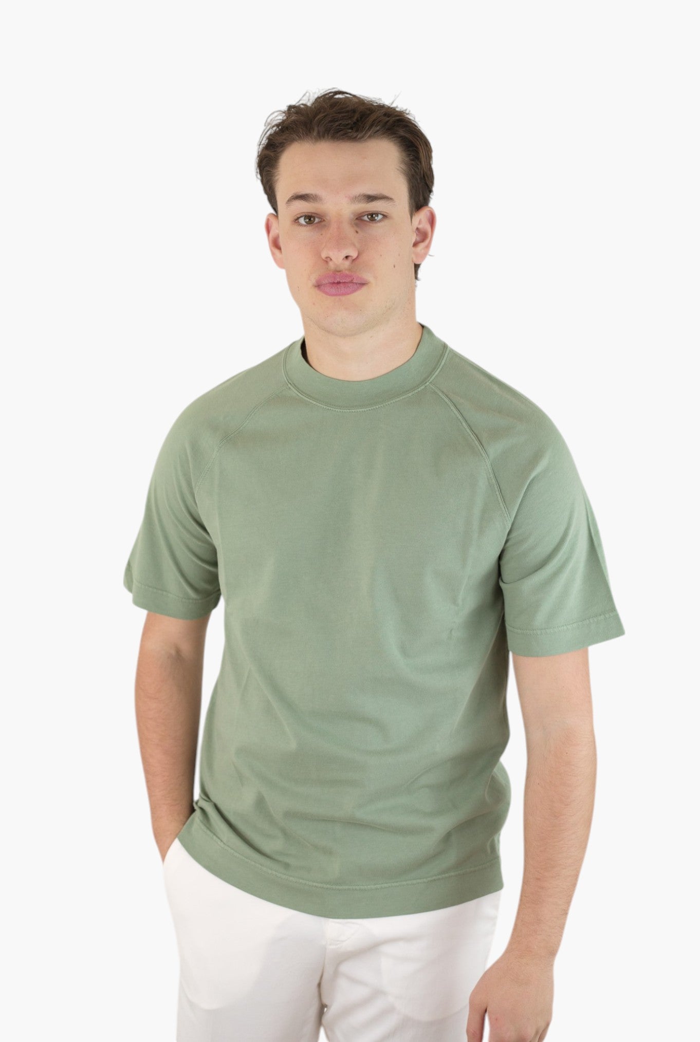CIRCOLO 1901 T-Shirt Maniche Corte Raglan Cotone Verde