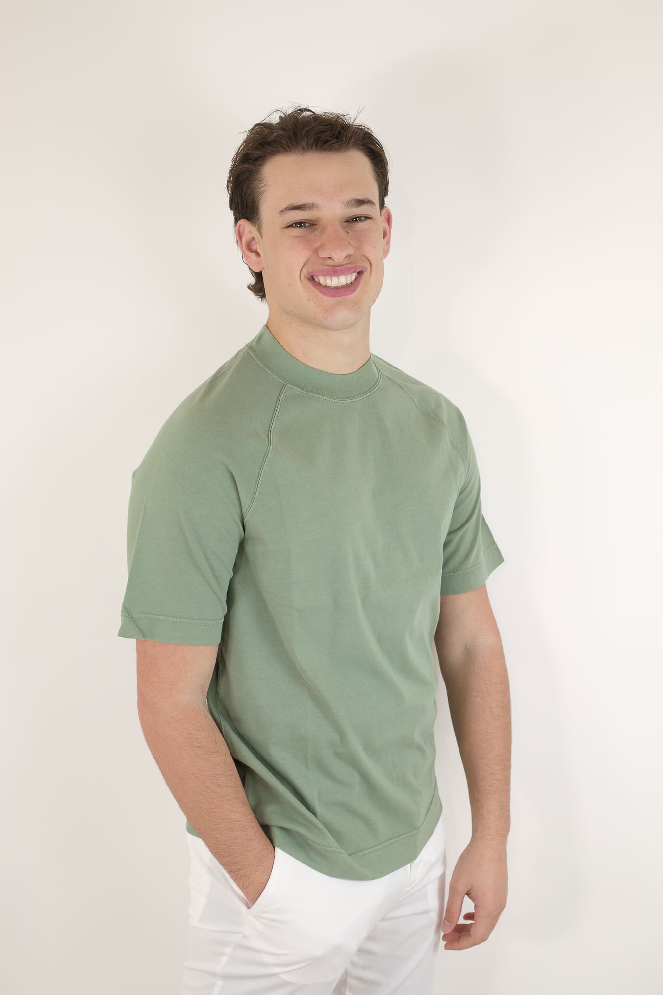 CIRCOLO 1901 T-Shirt Maniche Corte Raglan Cotone Verde