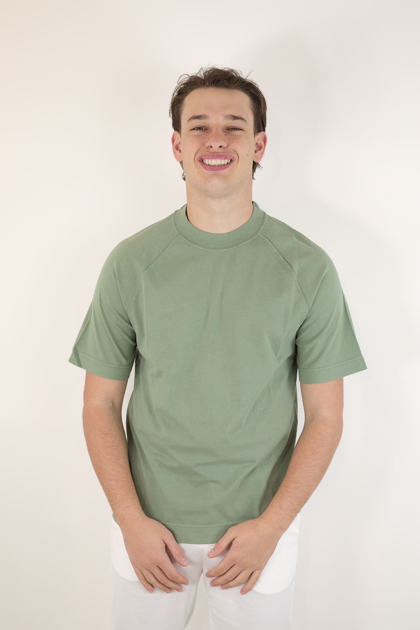 CIRCOLO 1901 T-Shirt Maniche Corte Raglan Cotone Verde