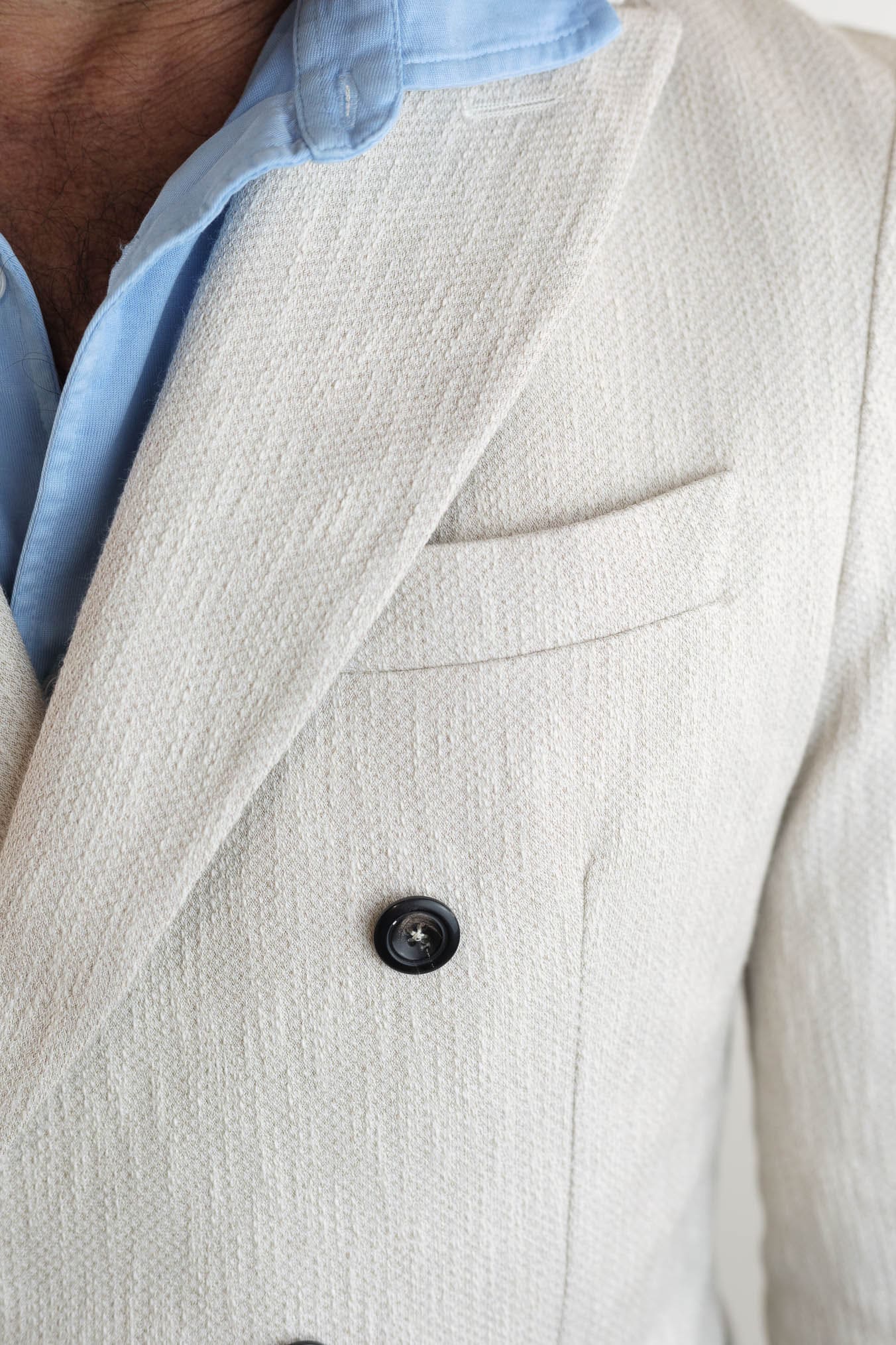 CIRCOLO 1901 Giacca Doppiopetto Cotone Fiammato Beige