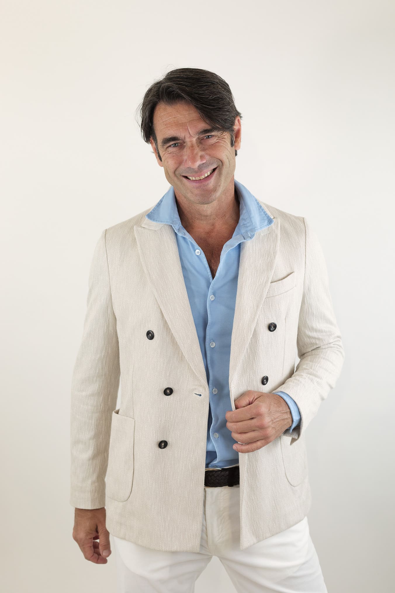 CIRCOLO 1901 Giacca Doppiopetto Cotone Fiammato Beige