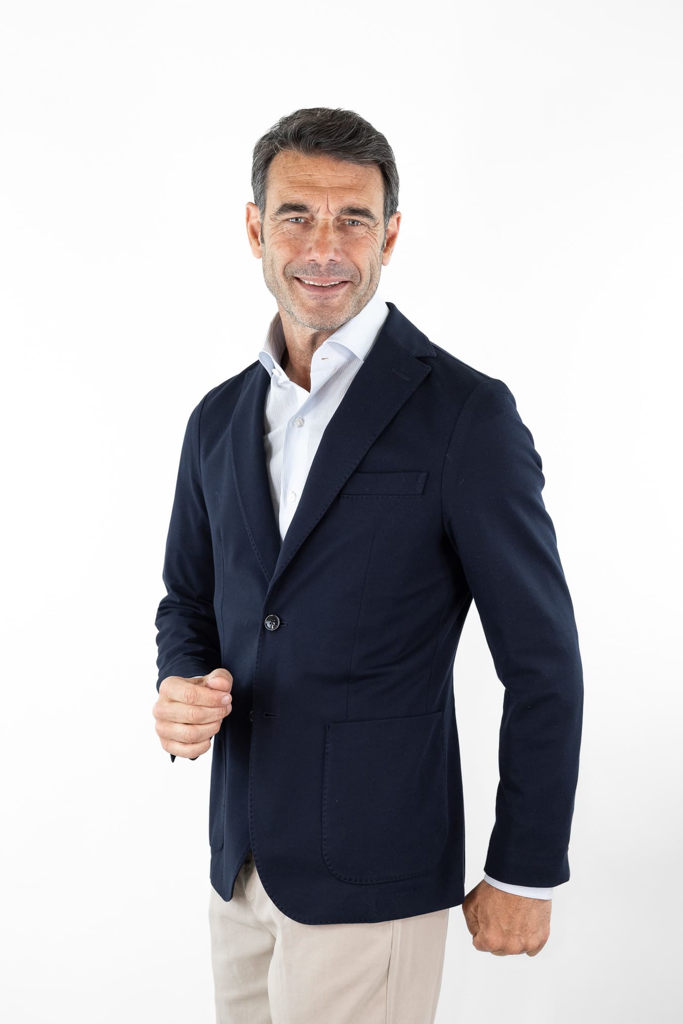 CIRCOLO 1901 Giacca Jersey Cotone Piquet Blu