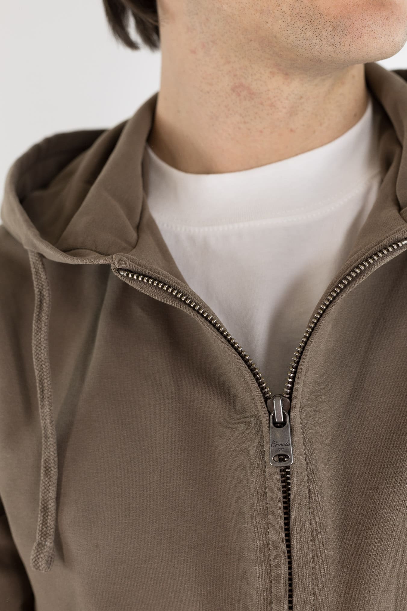 CIRCOLO 1901 Felpa Cappuccio Cotone Moro