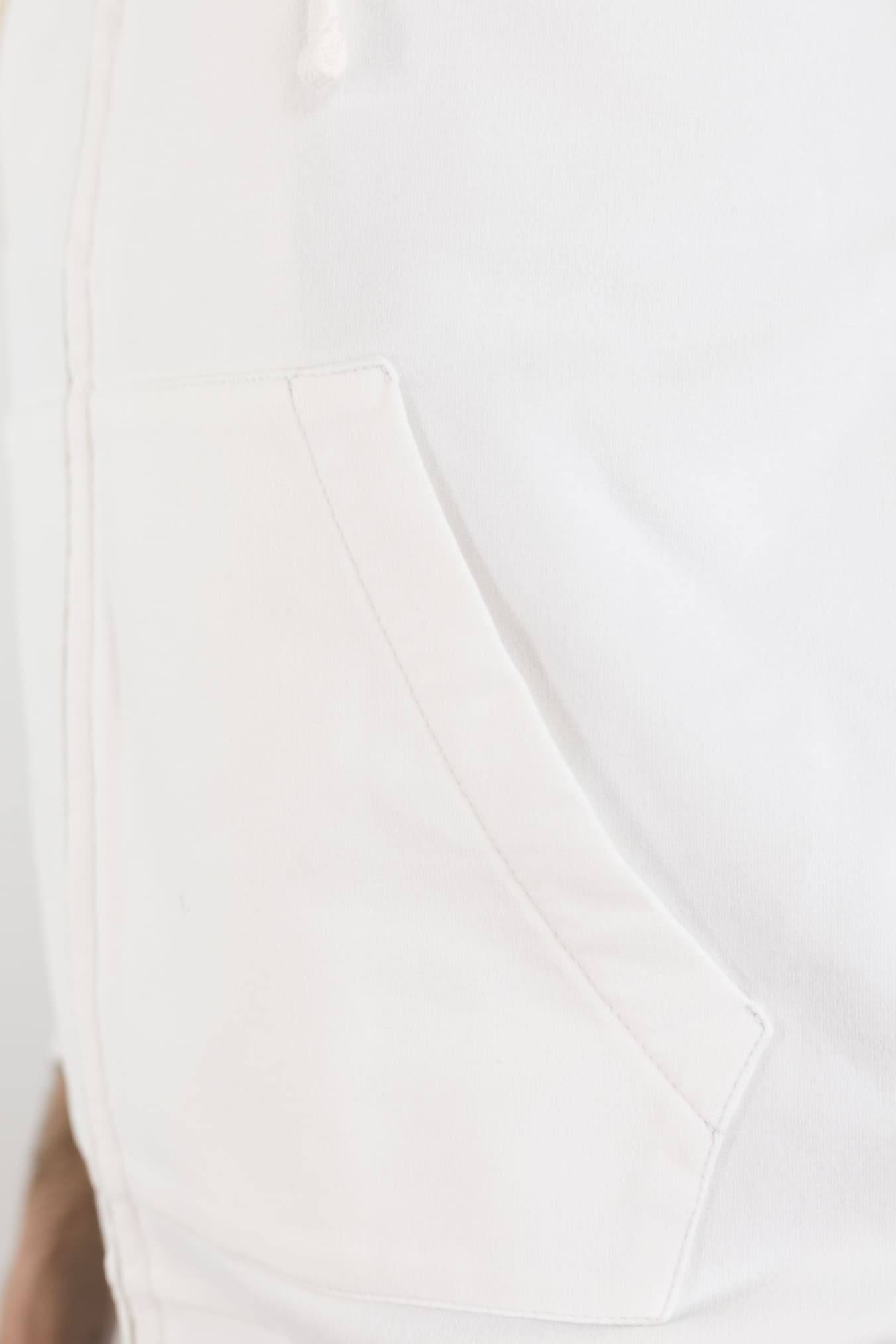 CIRCOLO 1901 Felpa Cappuccio Cotone Bianco Latte