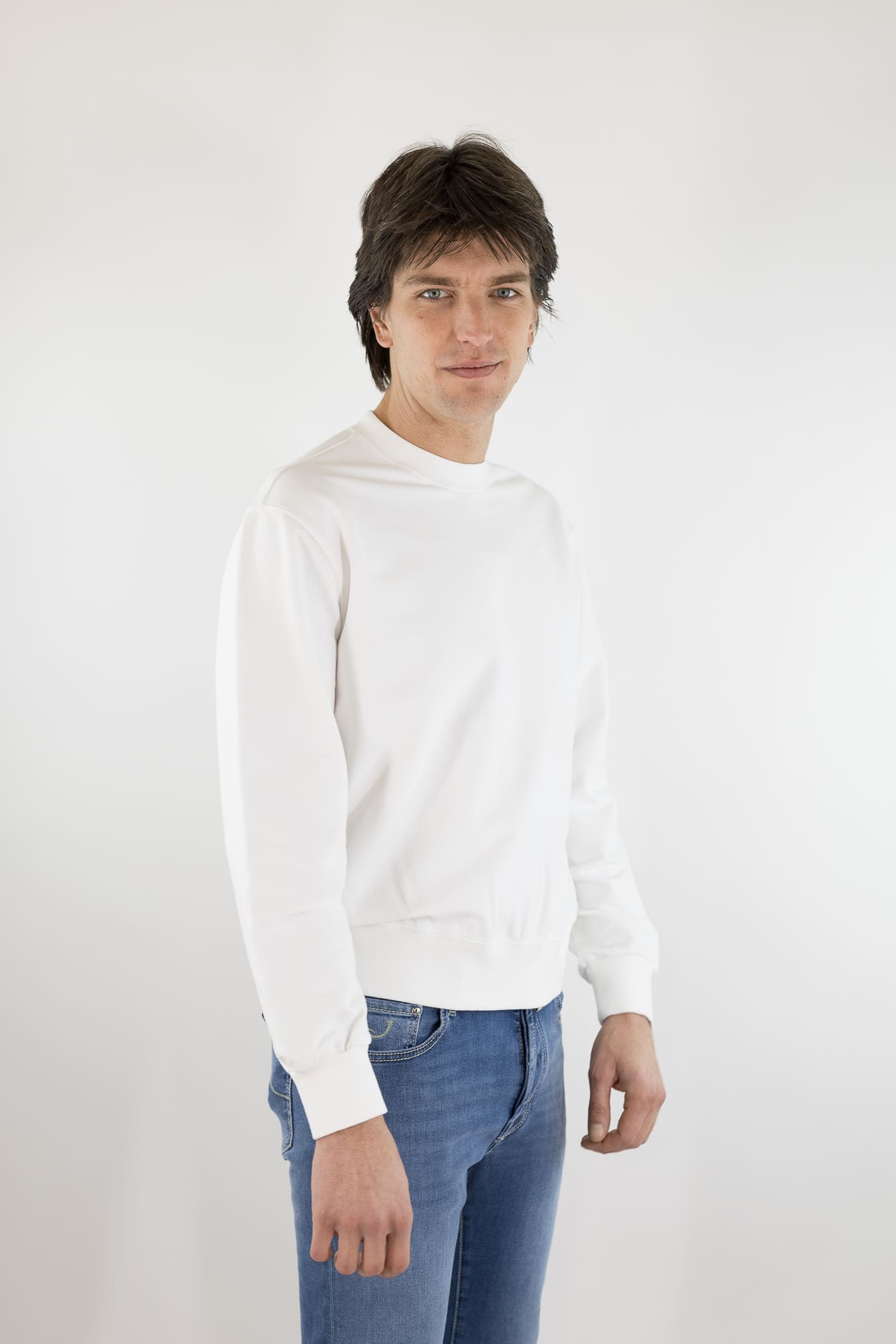 CIRCOLO 1901 Felpa Jersey Cotone Bianco