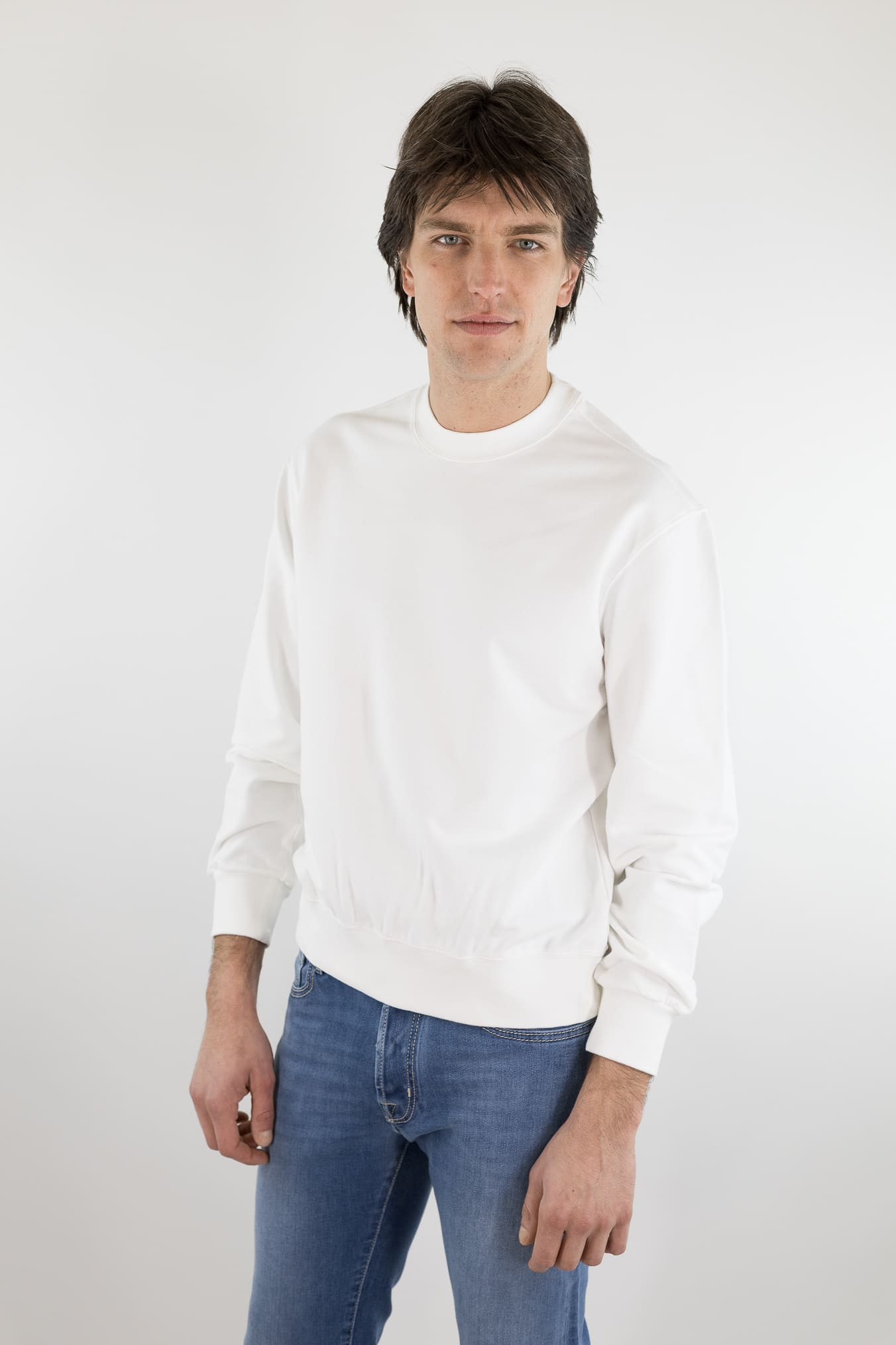 CIRCOLO 1901 Felpa Jersey Cotone Bianco