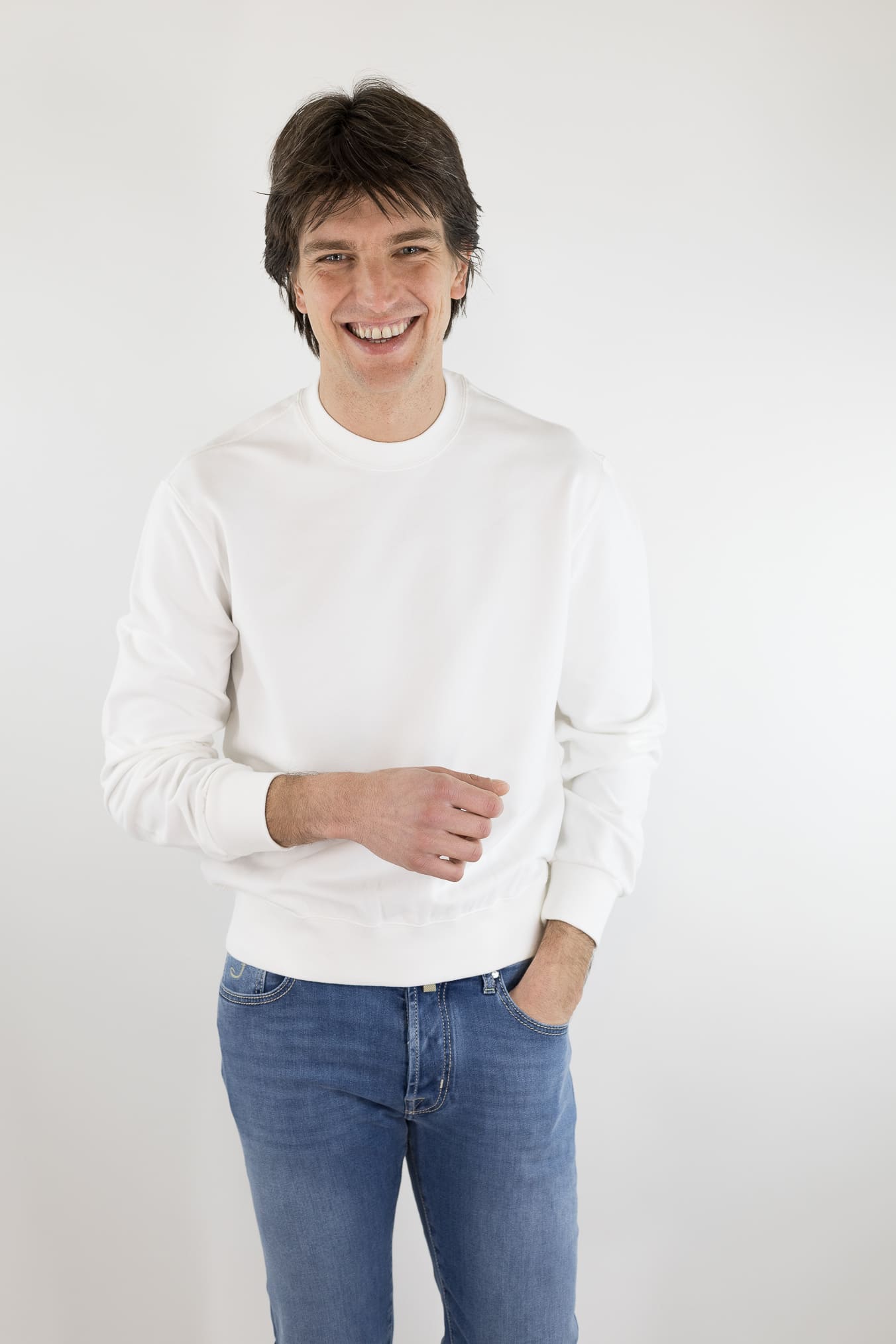 CIRCOLO 1901 Felpa Jersey Cotone Bianco