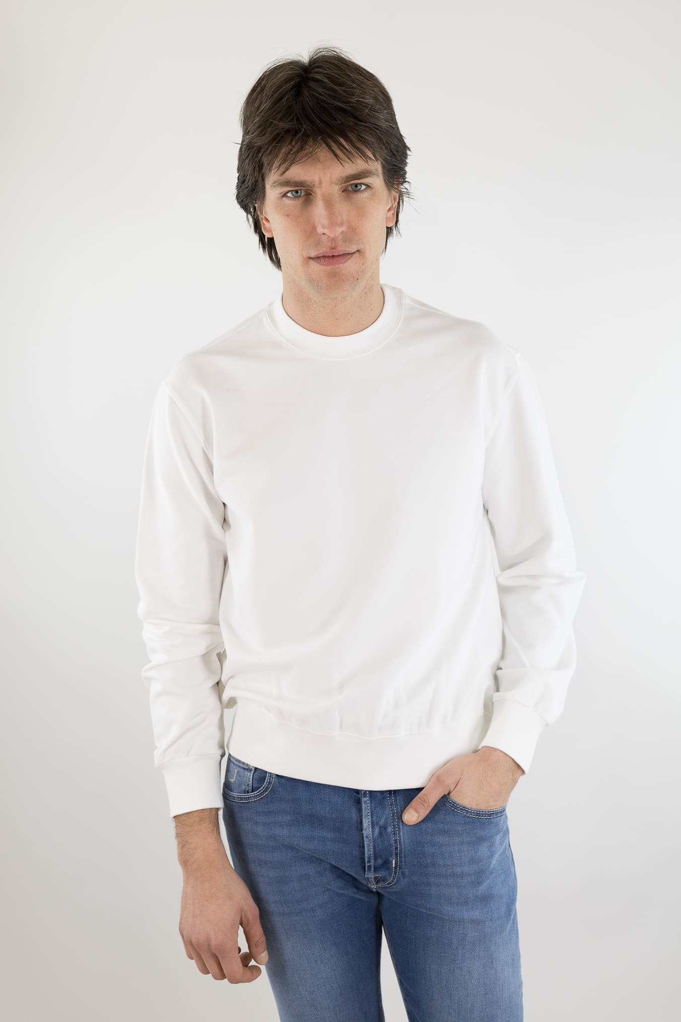 CIRCOLO 1901 Felpa Jersey Cotone Bianco