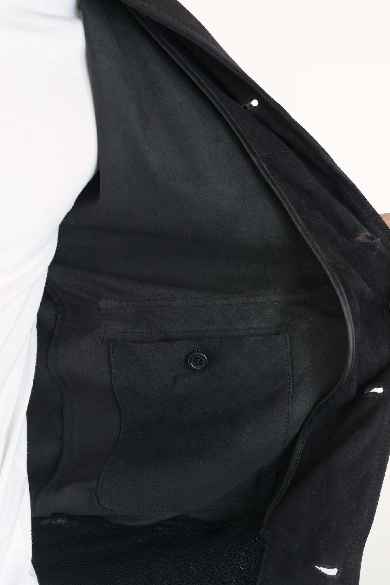 CONTRASTWAY Giubbotto Suede Light Wash Nero