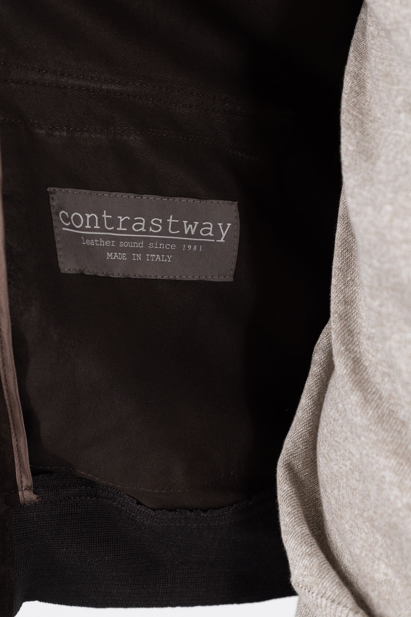 CONTRASTWAY Giubbotto Suede Light Wash Moro