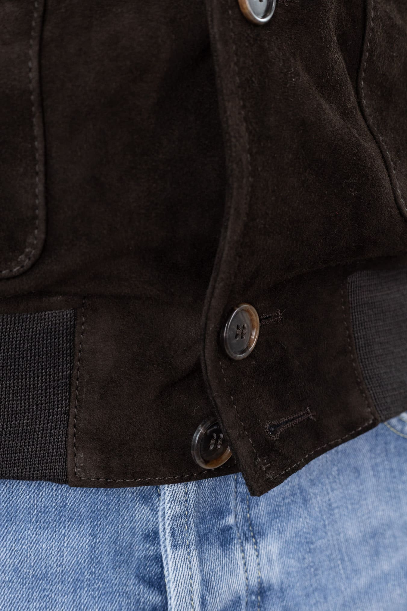 CONTRASTWAY Giubbotto Suede Light Wash Moro
