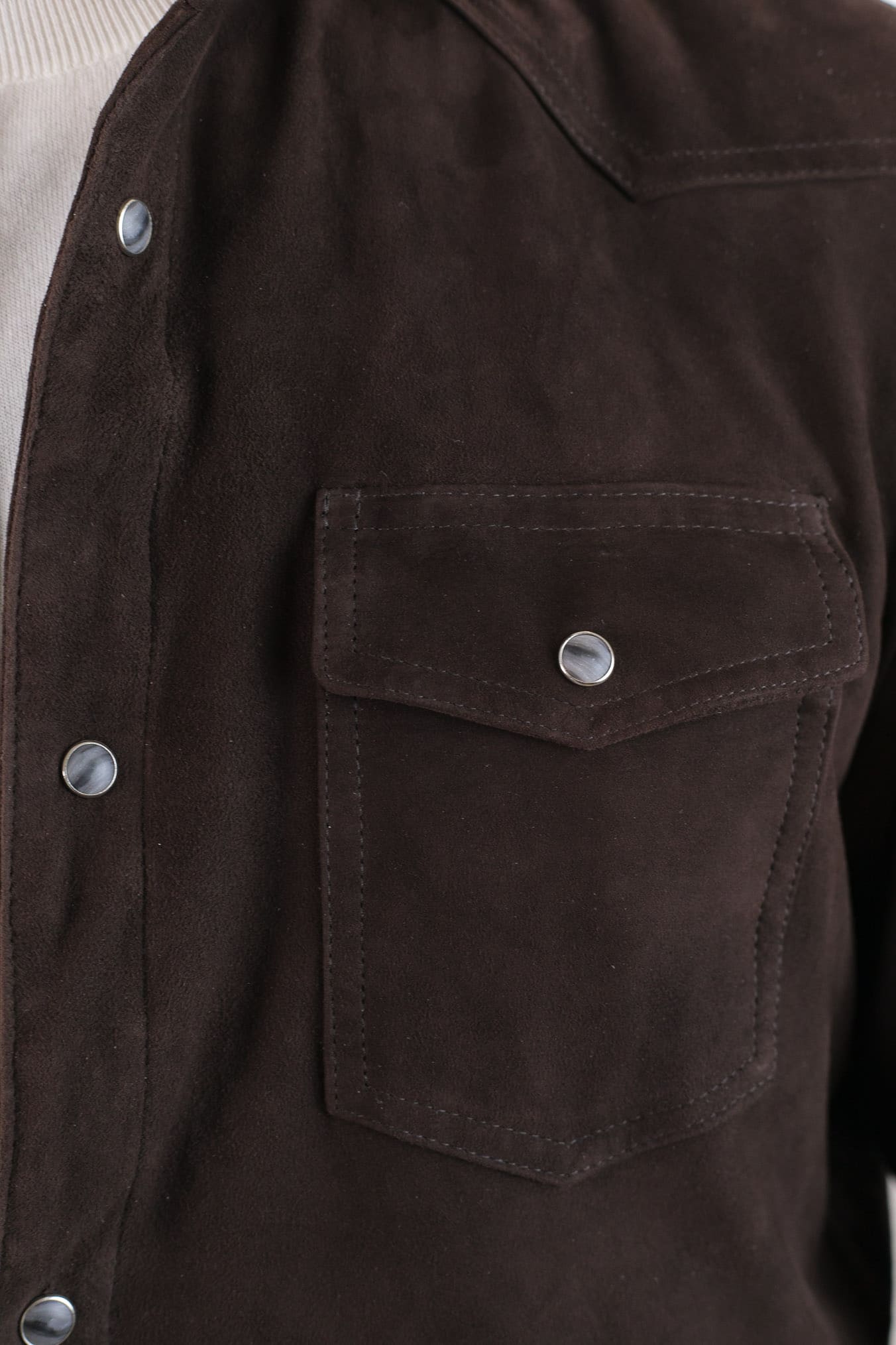 CONTRASTWAY Camicia Suede Texana Testa di Moro