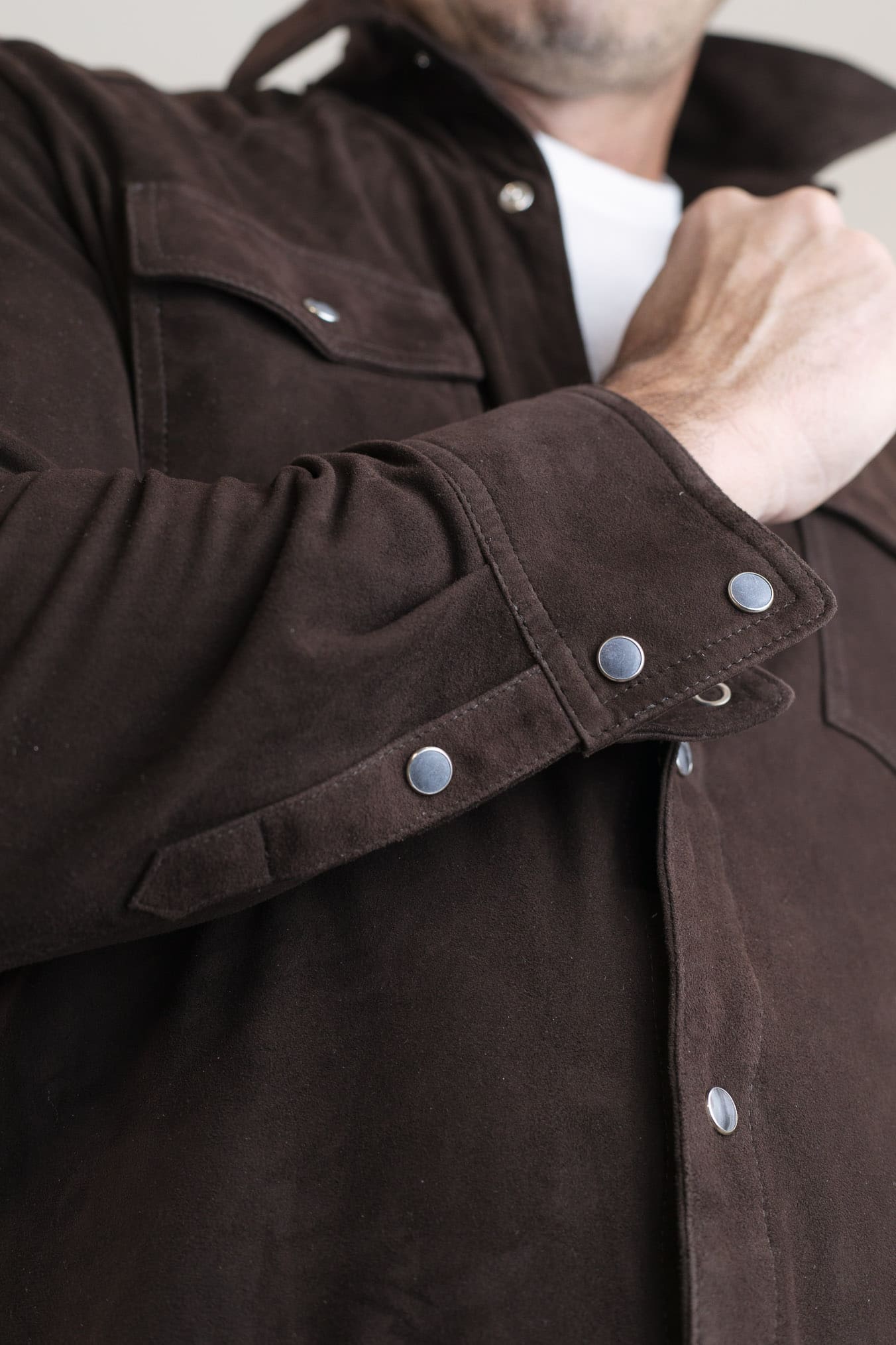 CONTRASTWAY Camicia Suede Texana Testa di Moro