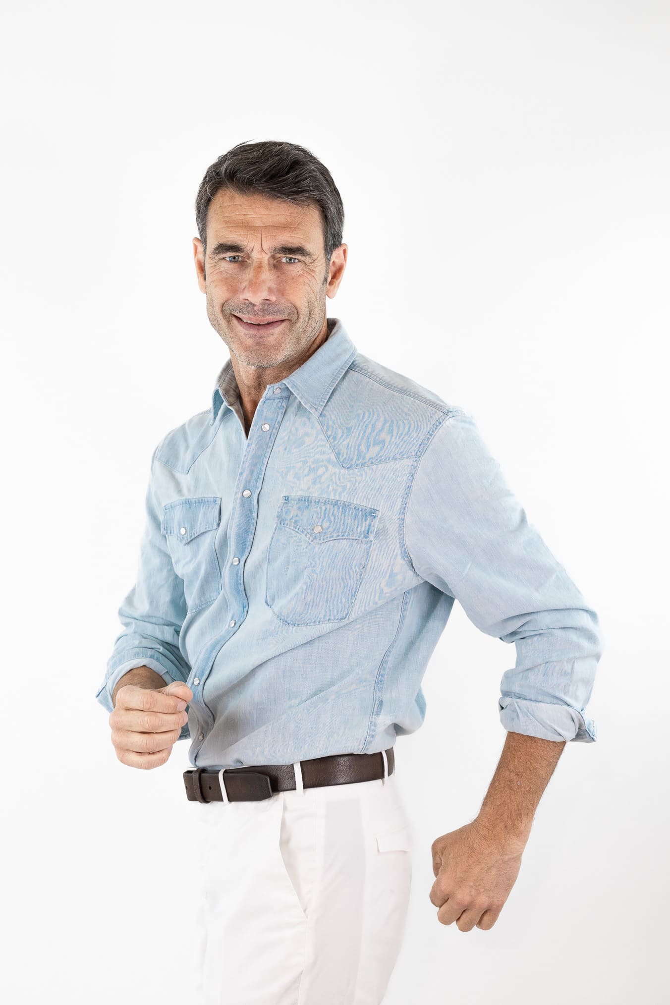 DONDUP Camicia Texana Denim Chiaro