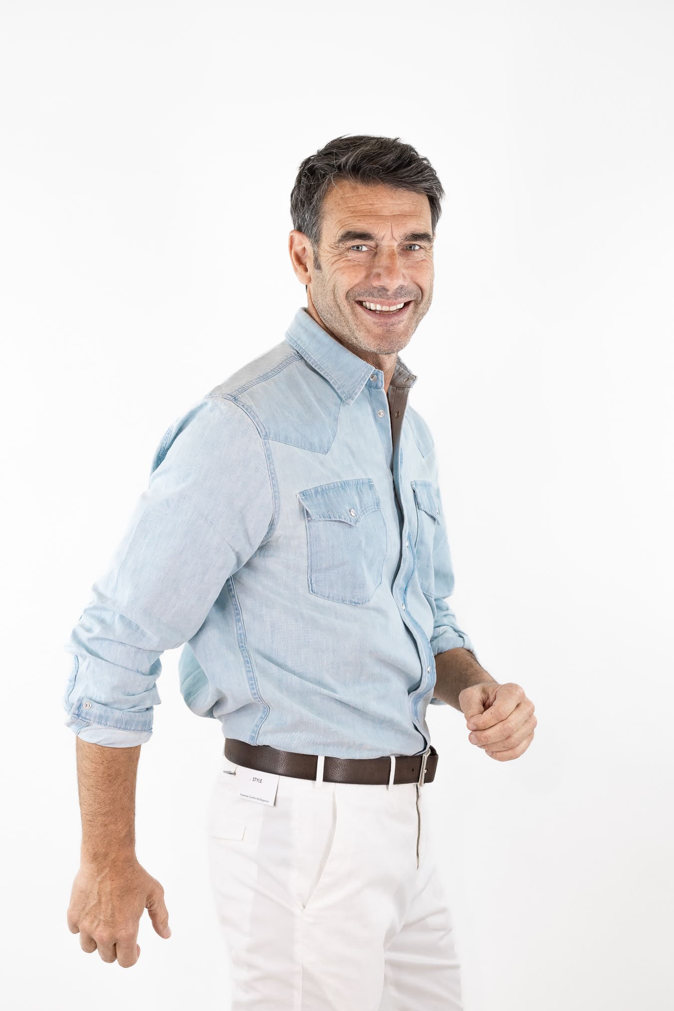DONDUP Camicia Texana Denim Chiaro