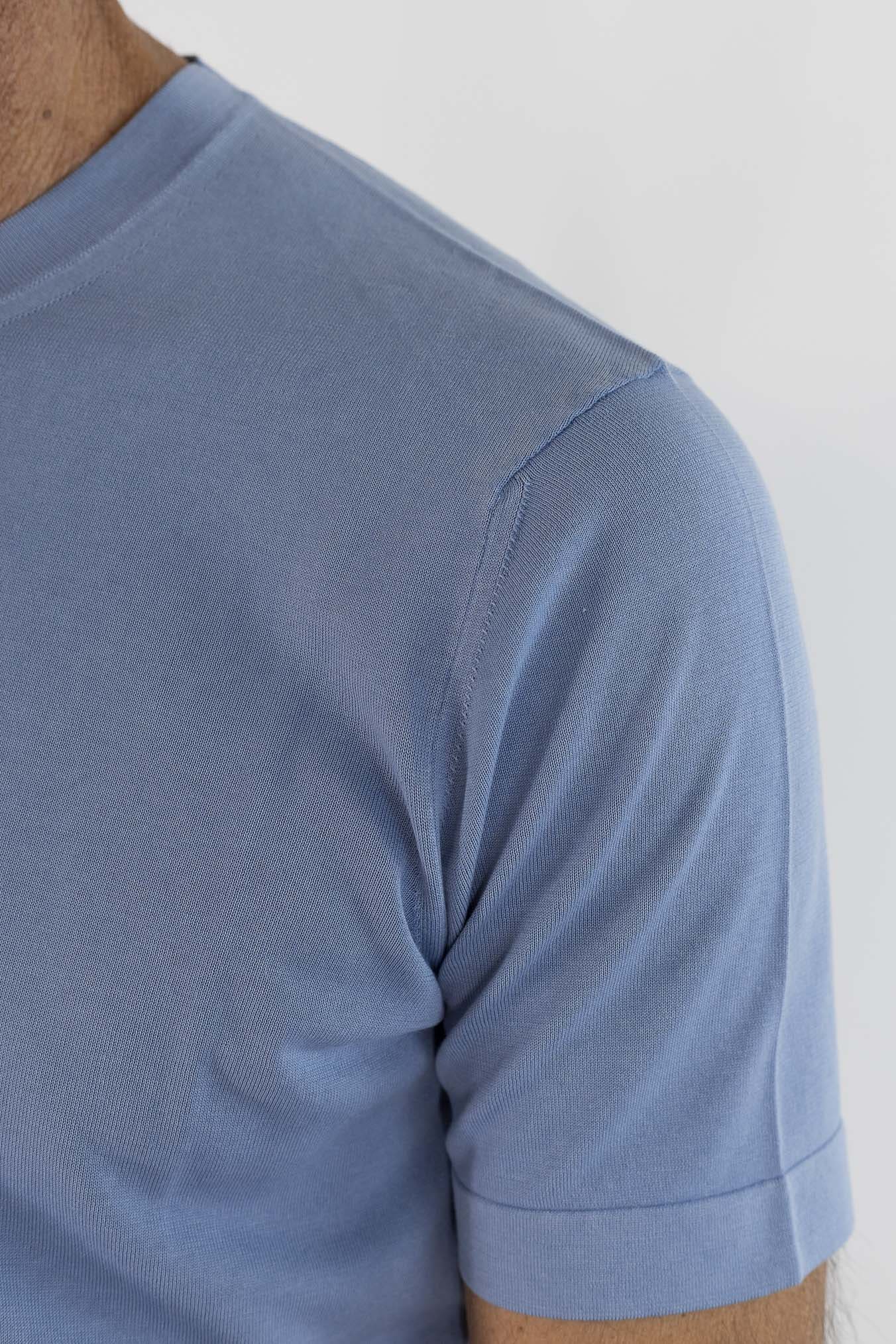 DRUMOHR Girocollo Cotone Frosted Superlight Azzurro