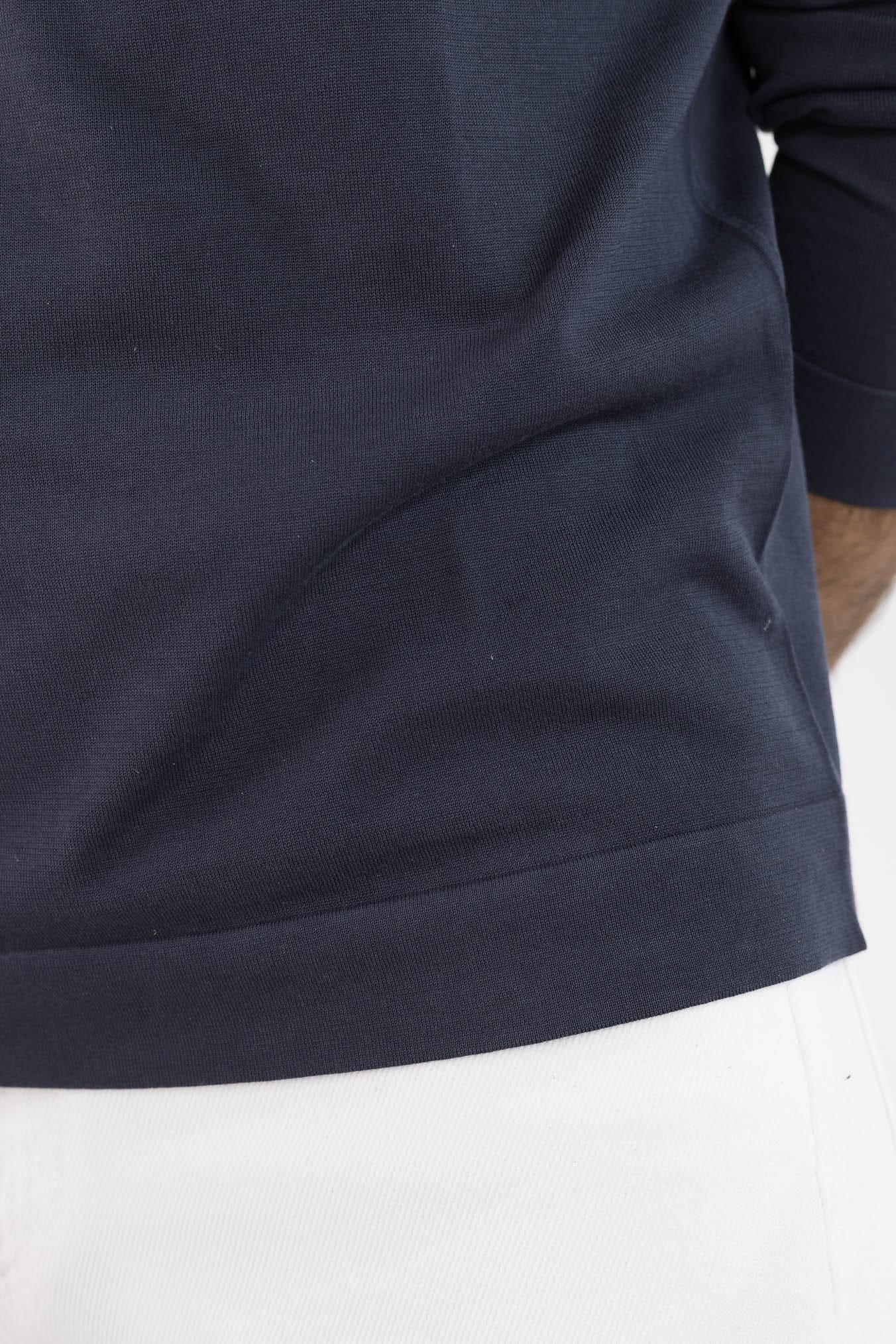 DRUMOHR Girocollo Cotone Frosted Maniche Lunghe Blu