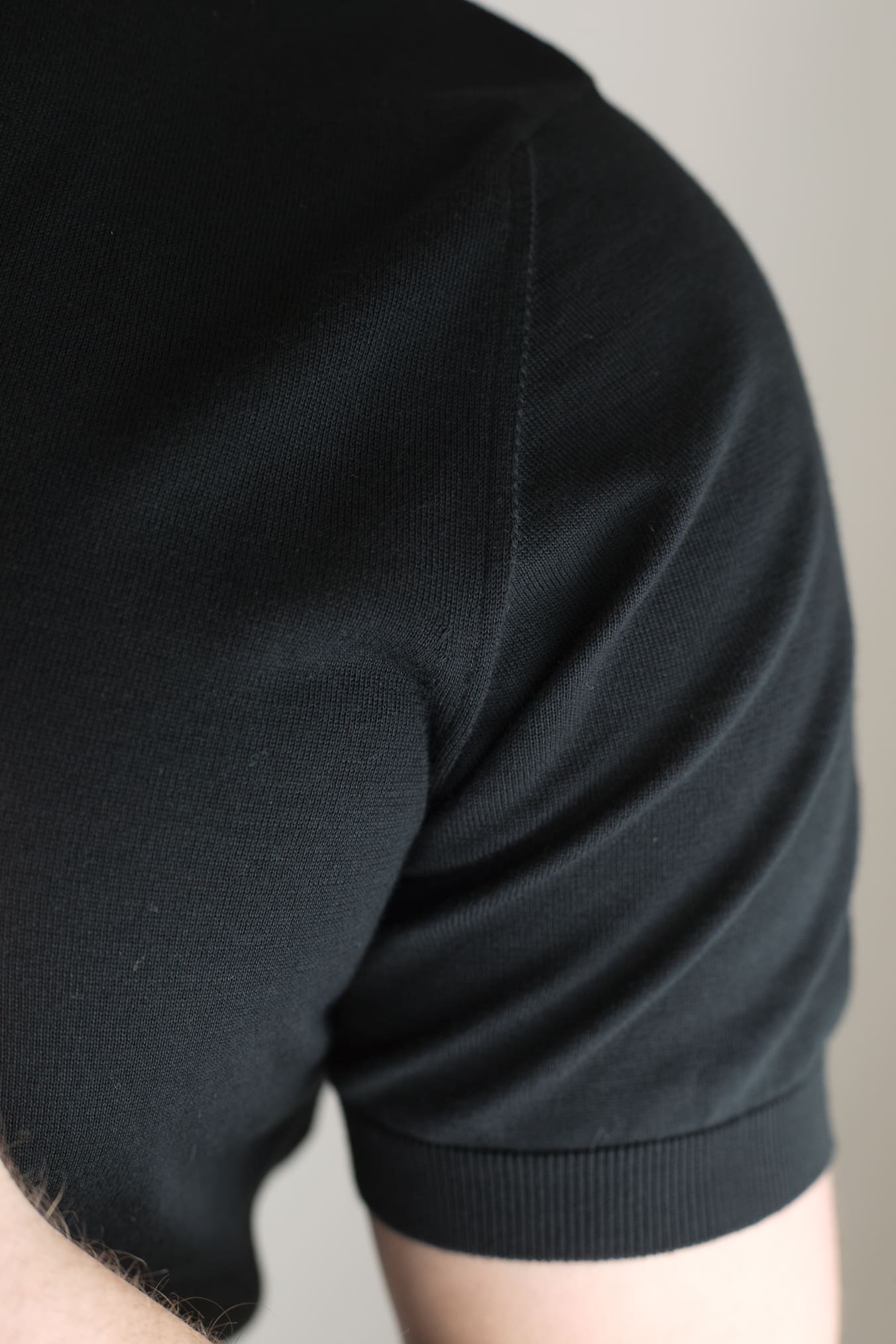 DRUMOHR Girocollo Maniche Corte Cotone Frosted Superlight Nero