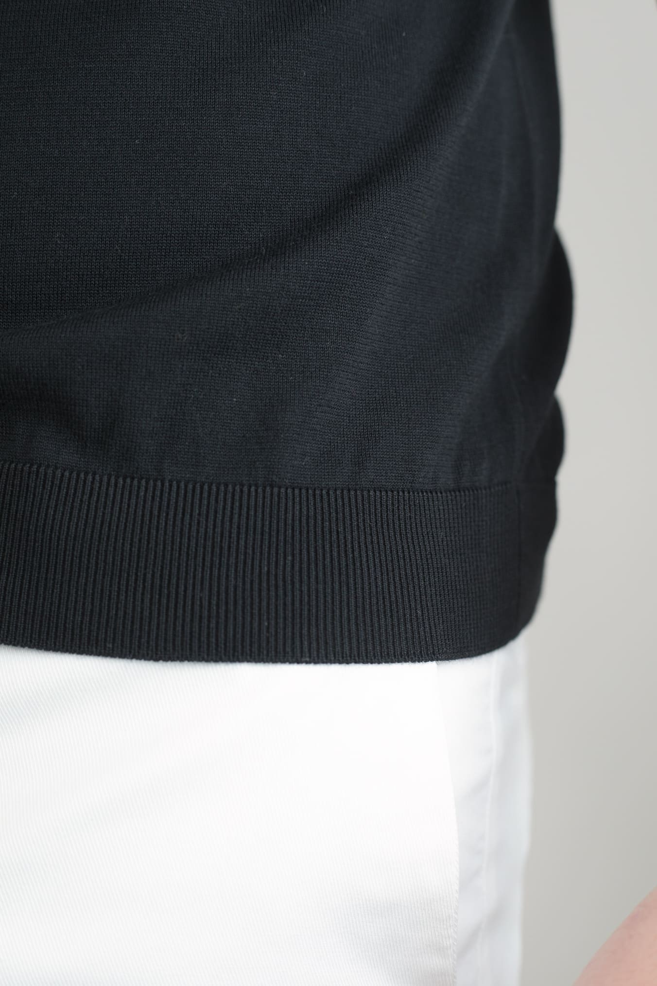 DRUMOHR Girocollo Maniche Corte Cotone Frosted Superlight Nero