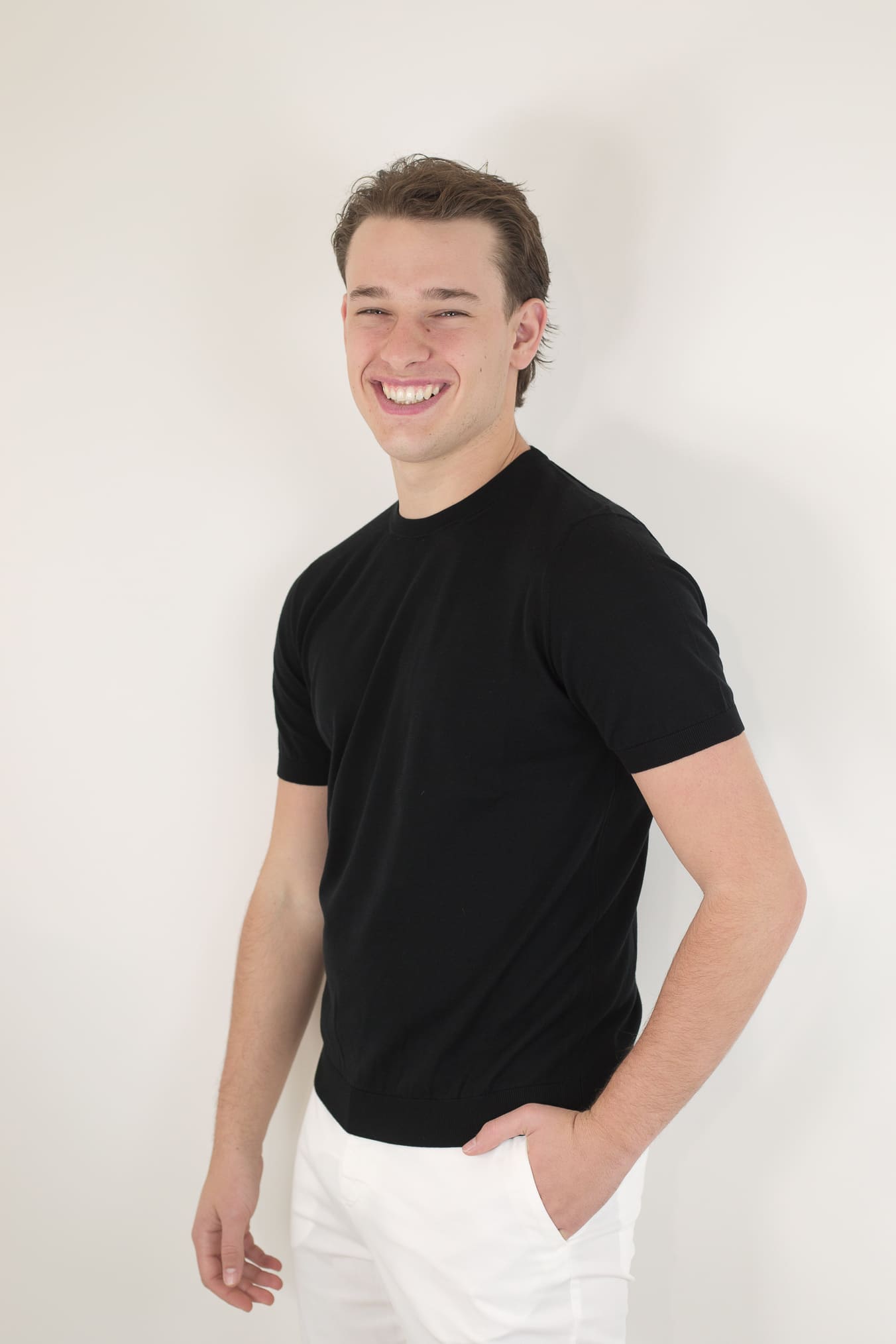 DRUMOHR Girocollo Maniche Corte Cotone Frosted Superlight Nero