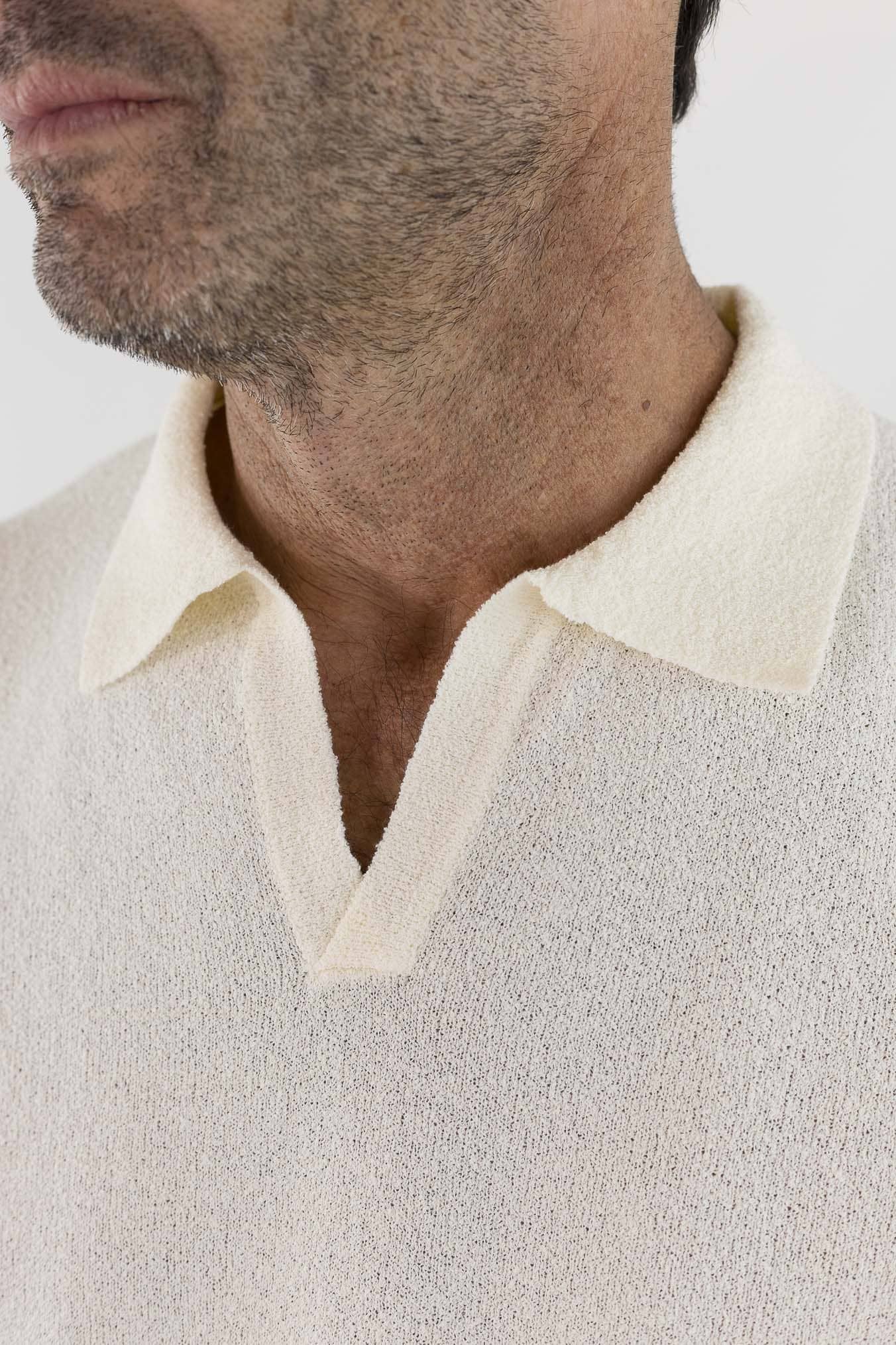 DRUMOHR Polo Spugna Superlight Bianco Latte