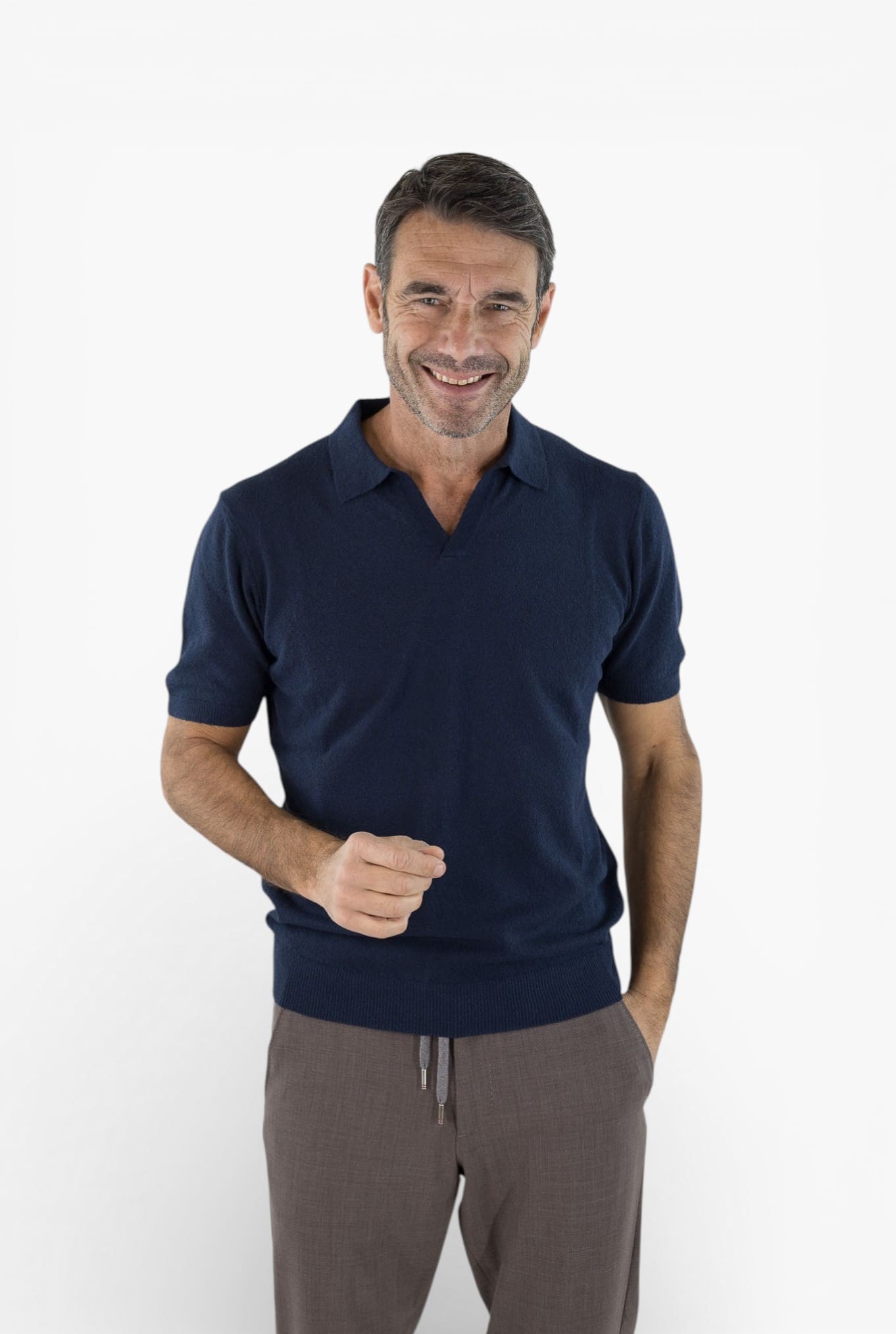DRUMOHR Polo Spugna Superlight Blu Navy