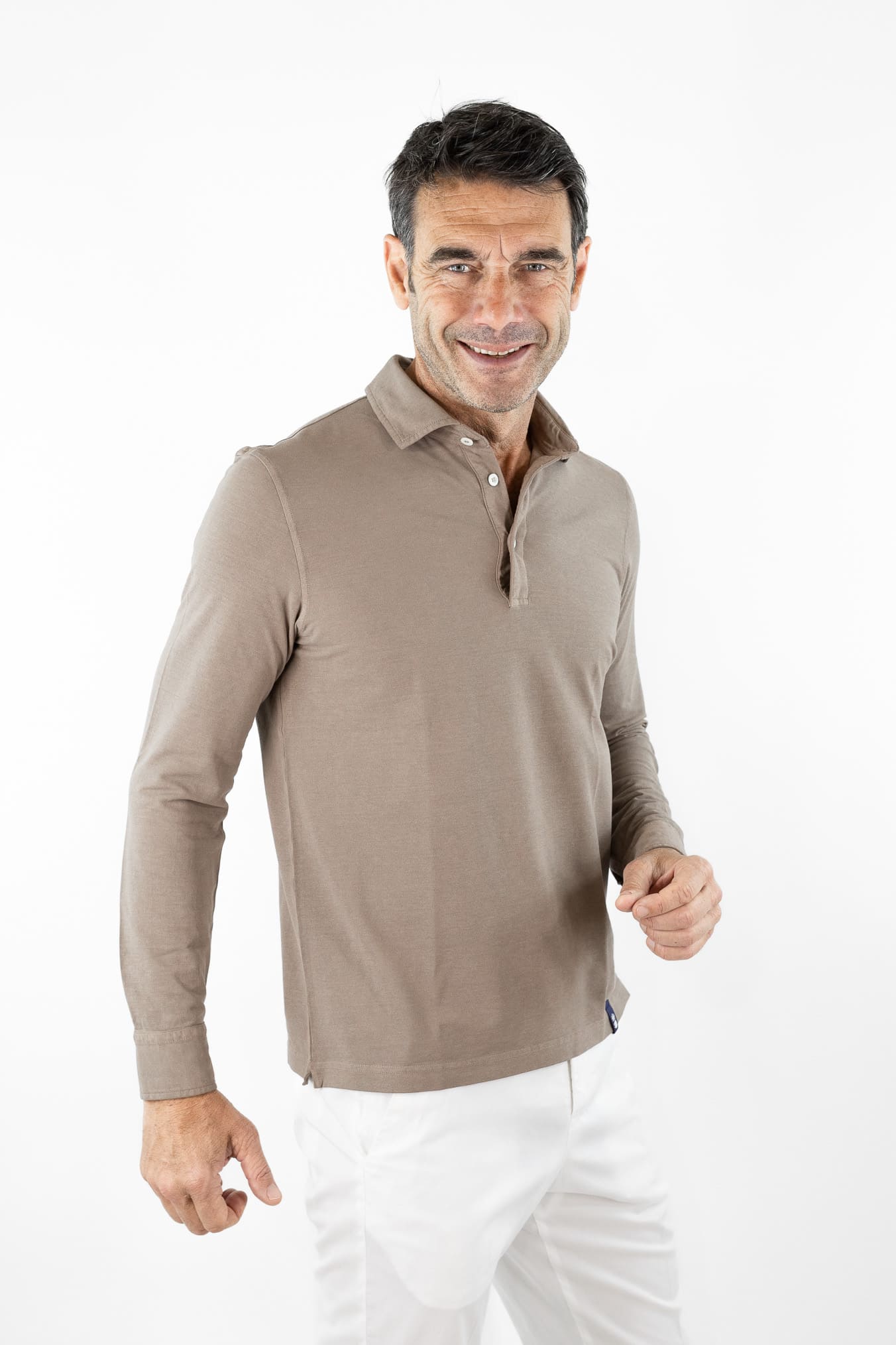 DRUMOHR Polo Cotone Light Crêpe Beige