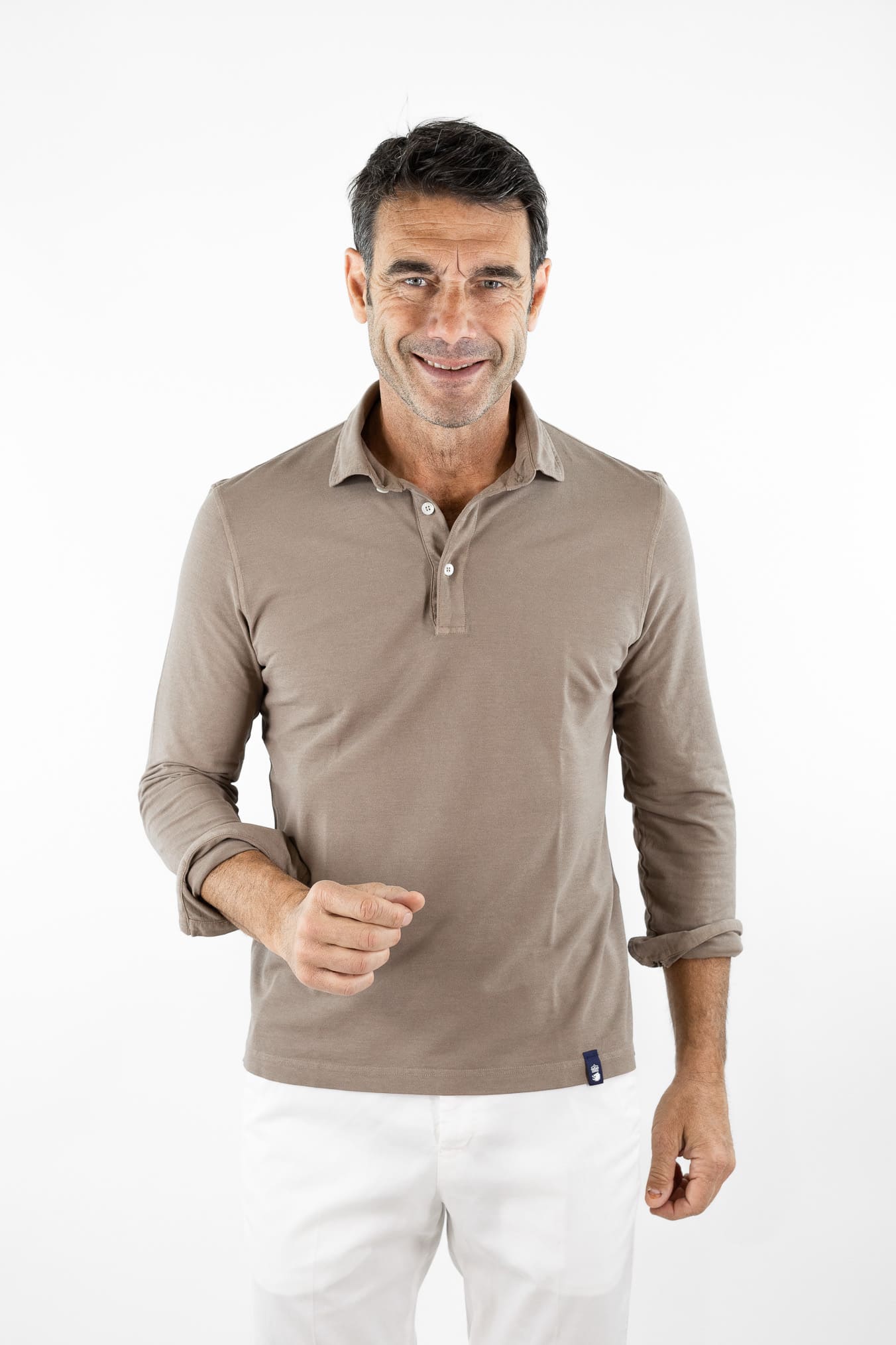 DRUMOHR Polo Cotone Light Crêpe Beige