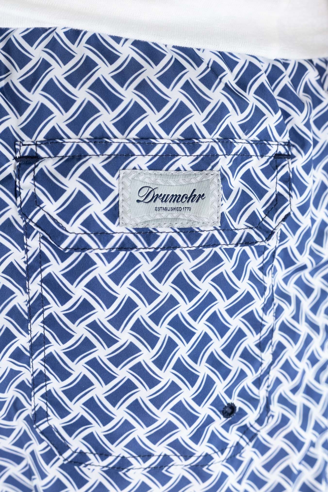 DRUMOHR Costume Mare Ultraleggero Biscottino Blu/Bianco