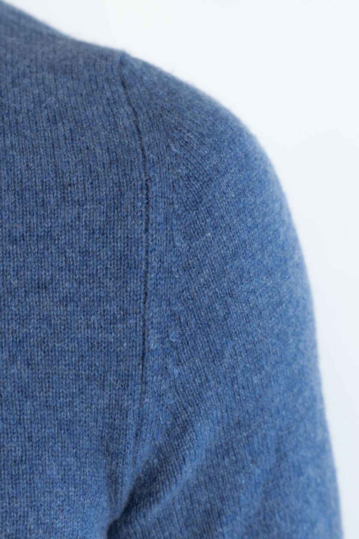 FEDELI Girocollo Cashmere "Argentina Persia" Blu Denim