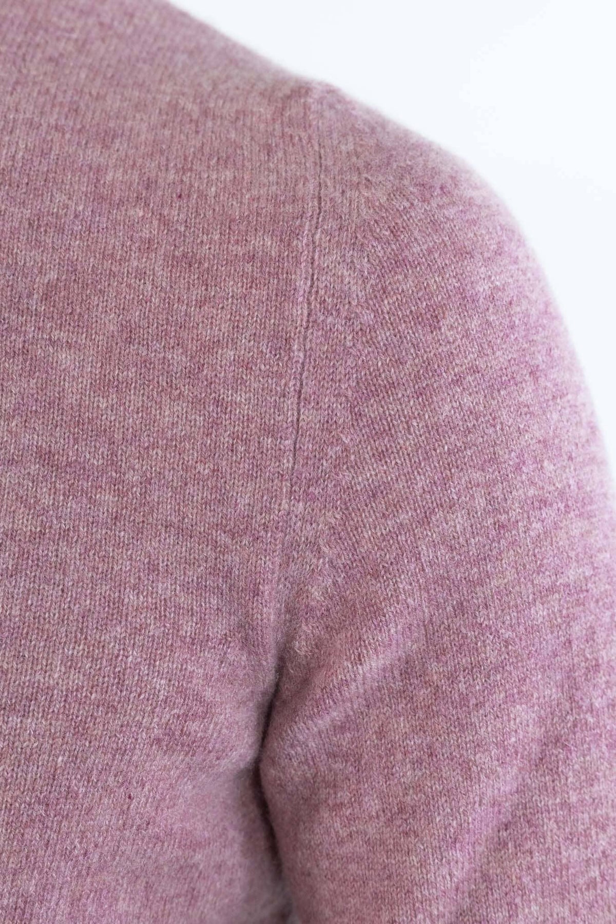FEDELI Girocollo Cashmere "Argentina Persia" Rosa Antico Mélange