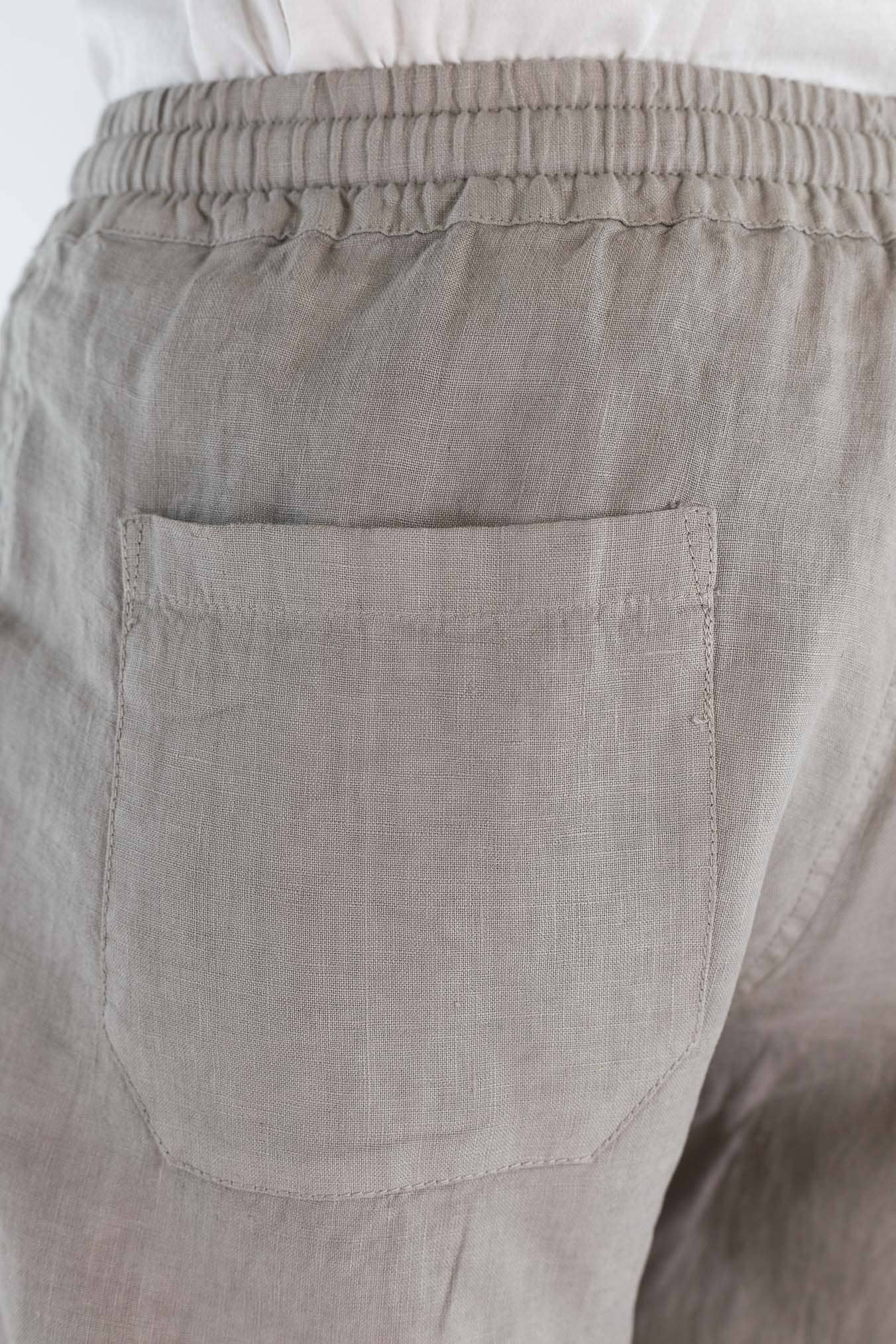 FEDELI Pantaloni Lino Comfort "Bonifacio" Tortora