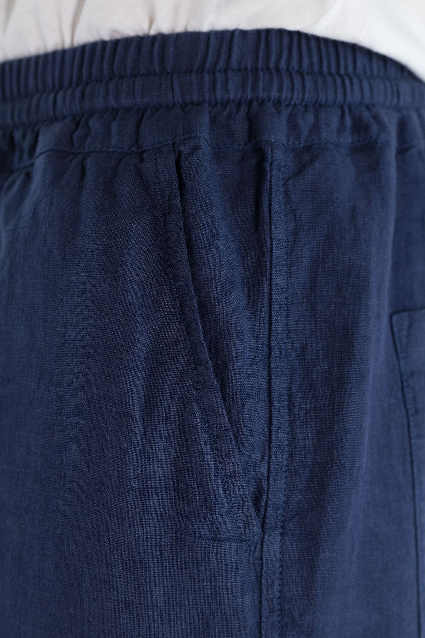 FEDELI Pantaloni Lino Comfort "Bonifacio" Blu