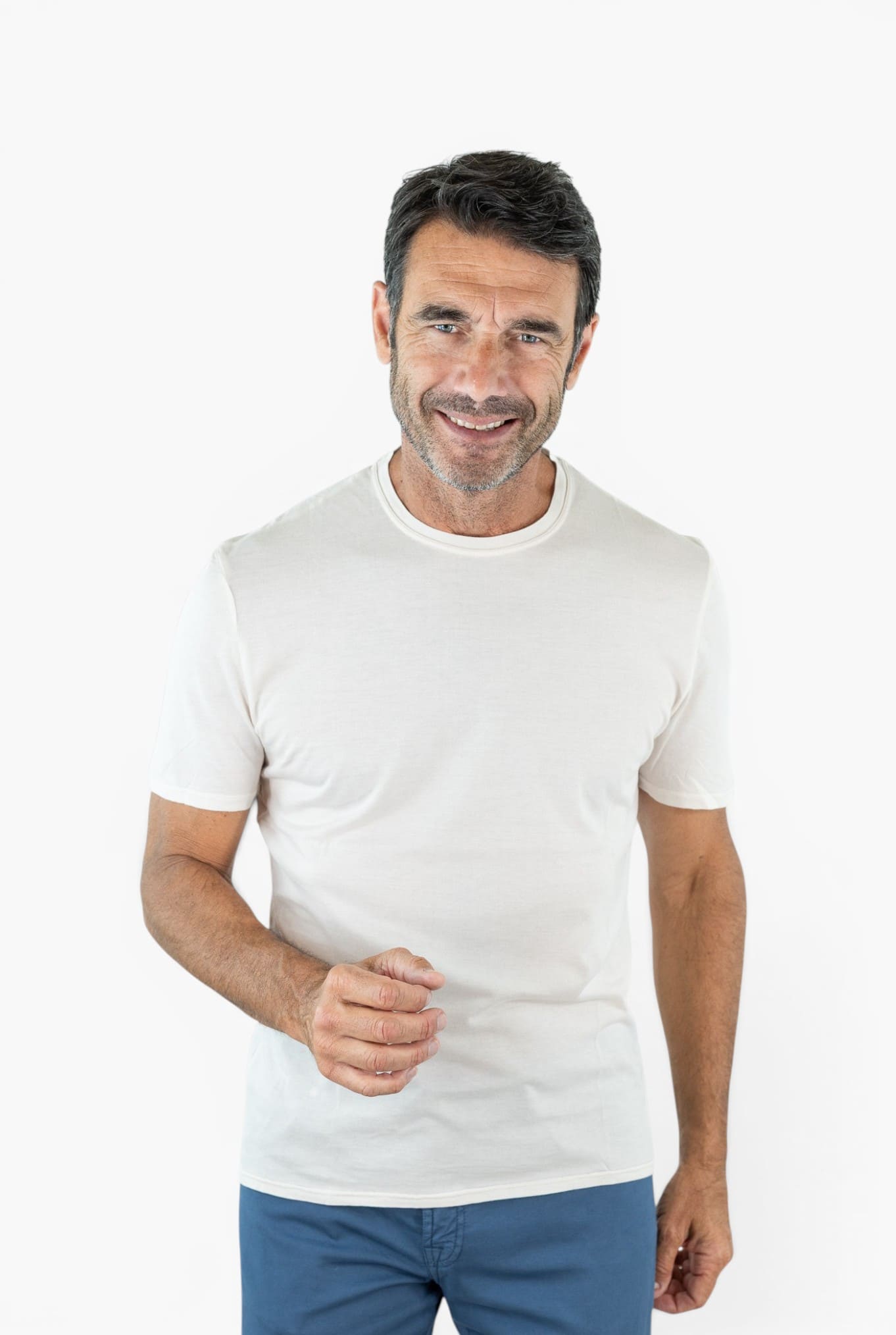 FEDELI T-Shirt "Gary" Cotone Superleggero Avoriomm