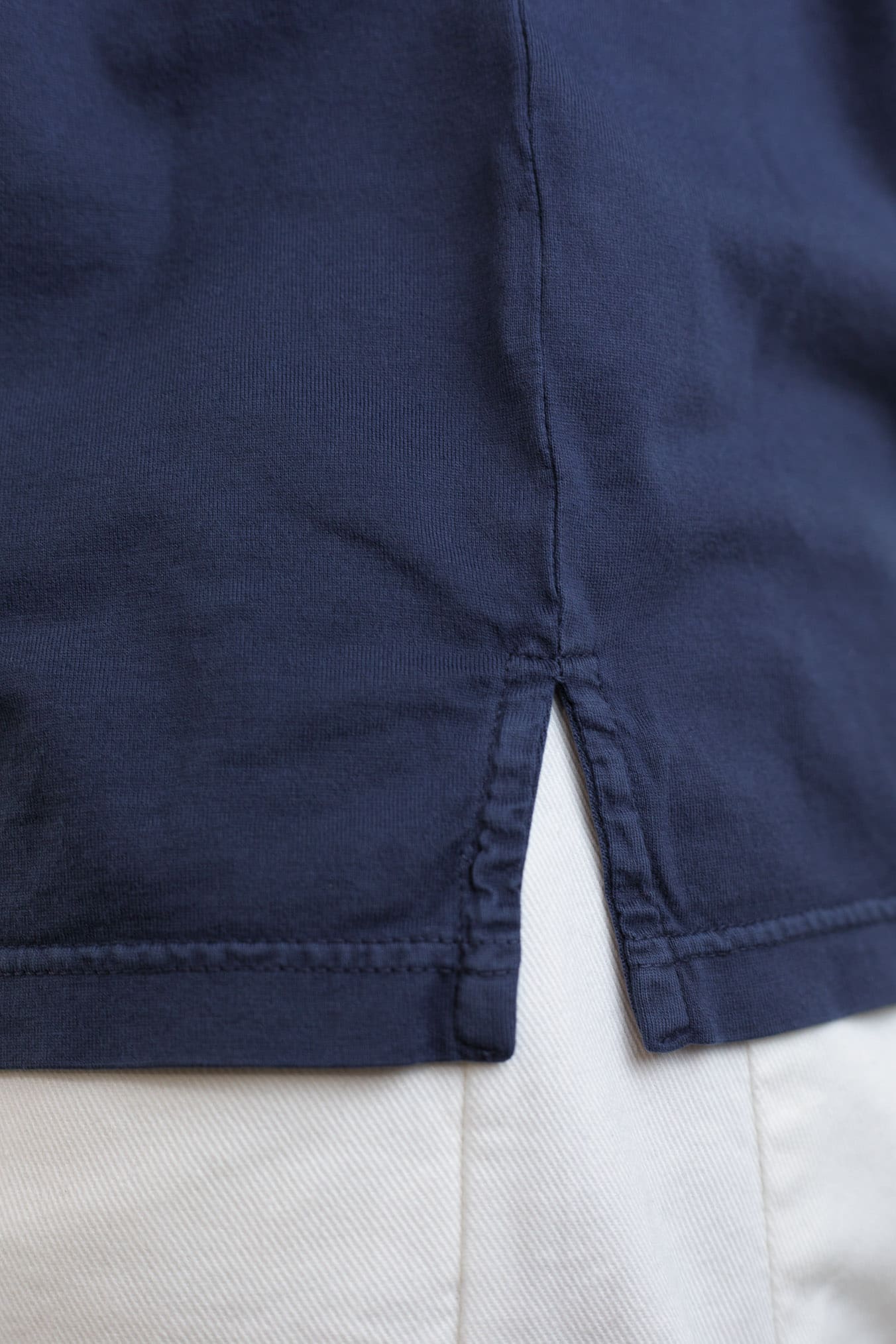 FEDELI Camicia "Jason" Jersey Cotone Blu Navy