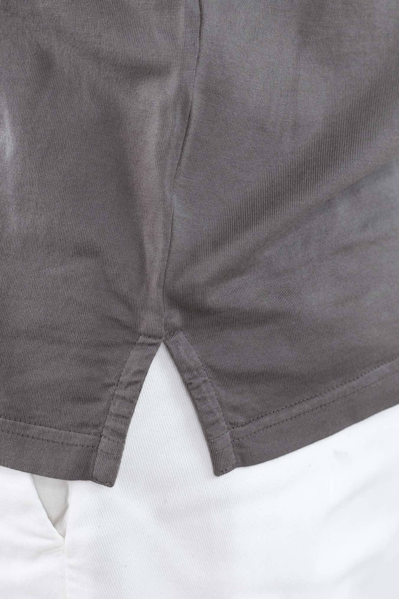 FEDELI Camicia "Jason" Jersey Cotone Fango