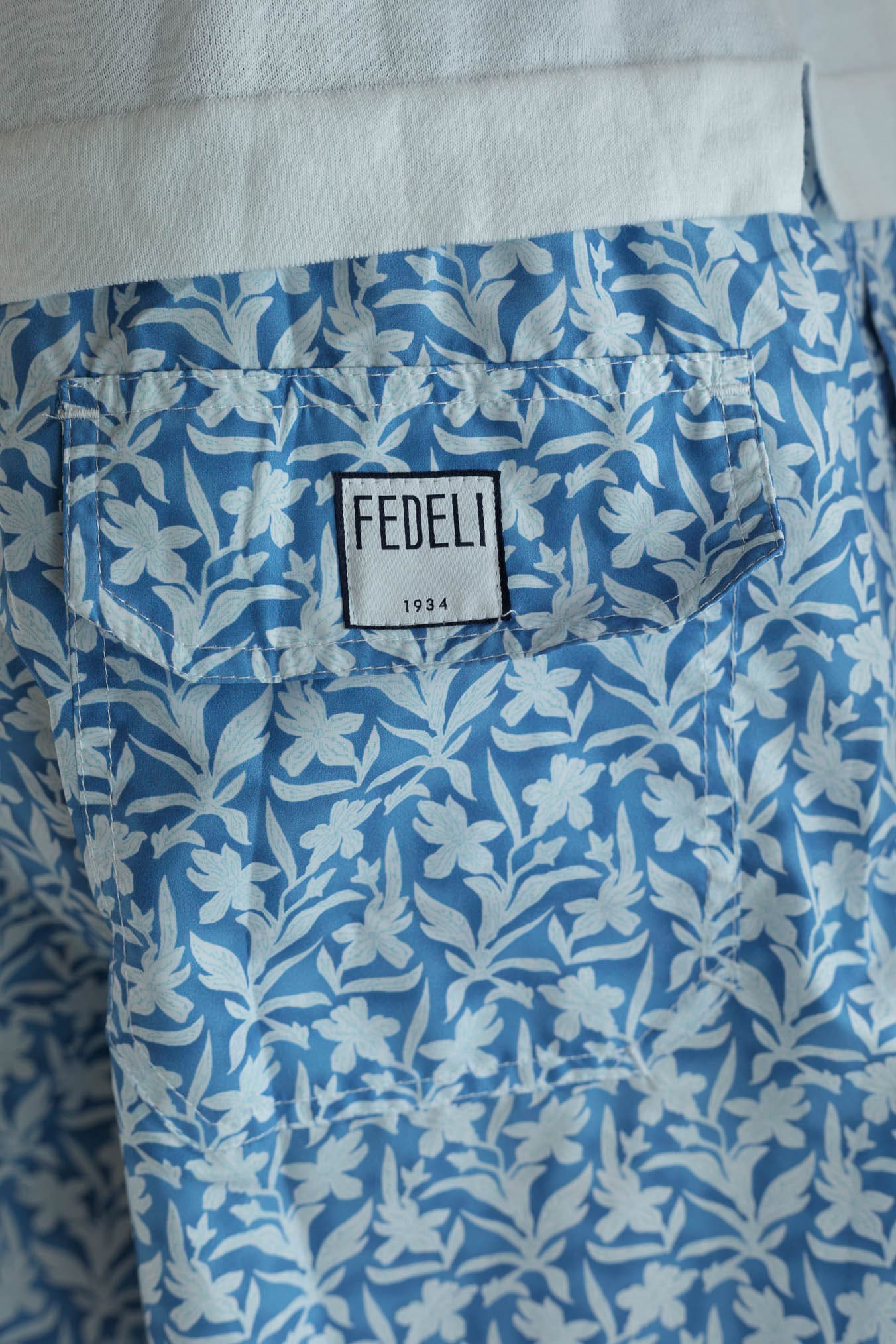FEDELI Costume da Bagno Madeira Fantasia Blu