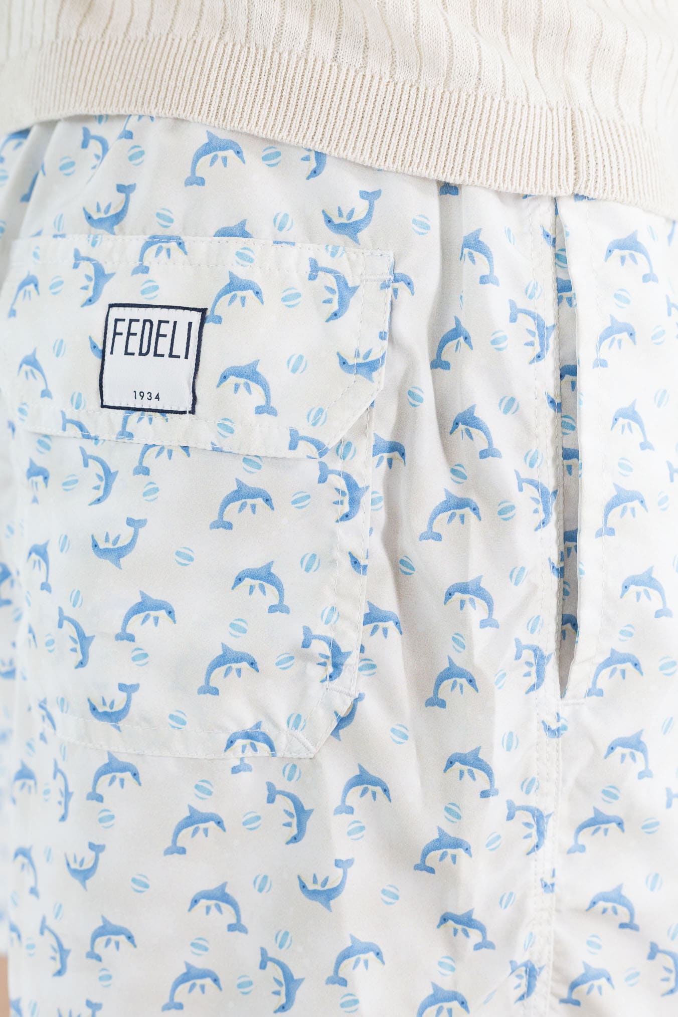 FEDELI Costume Mare "Madeira" Delfini Blu
